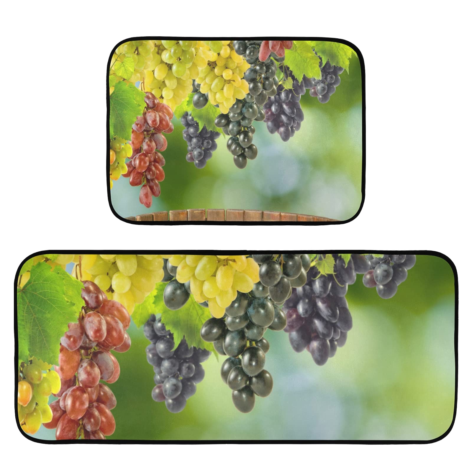 Premium Anti-Fatigue Kitchen Mat Set of 2 - Washable Non-Slip Foam Cushioned Floor Mats for Standing Comfort - Ideal for Kitchen, Laundry & Home Decor - Durable & Stylish Runner Rugs for Long-Lasting Use