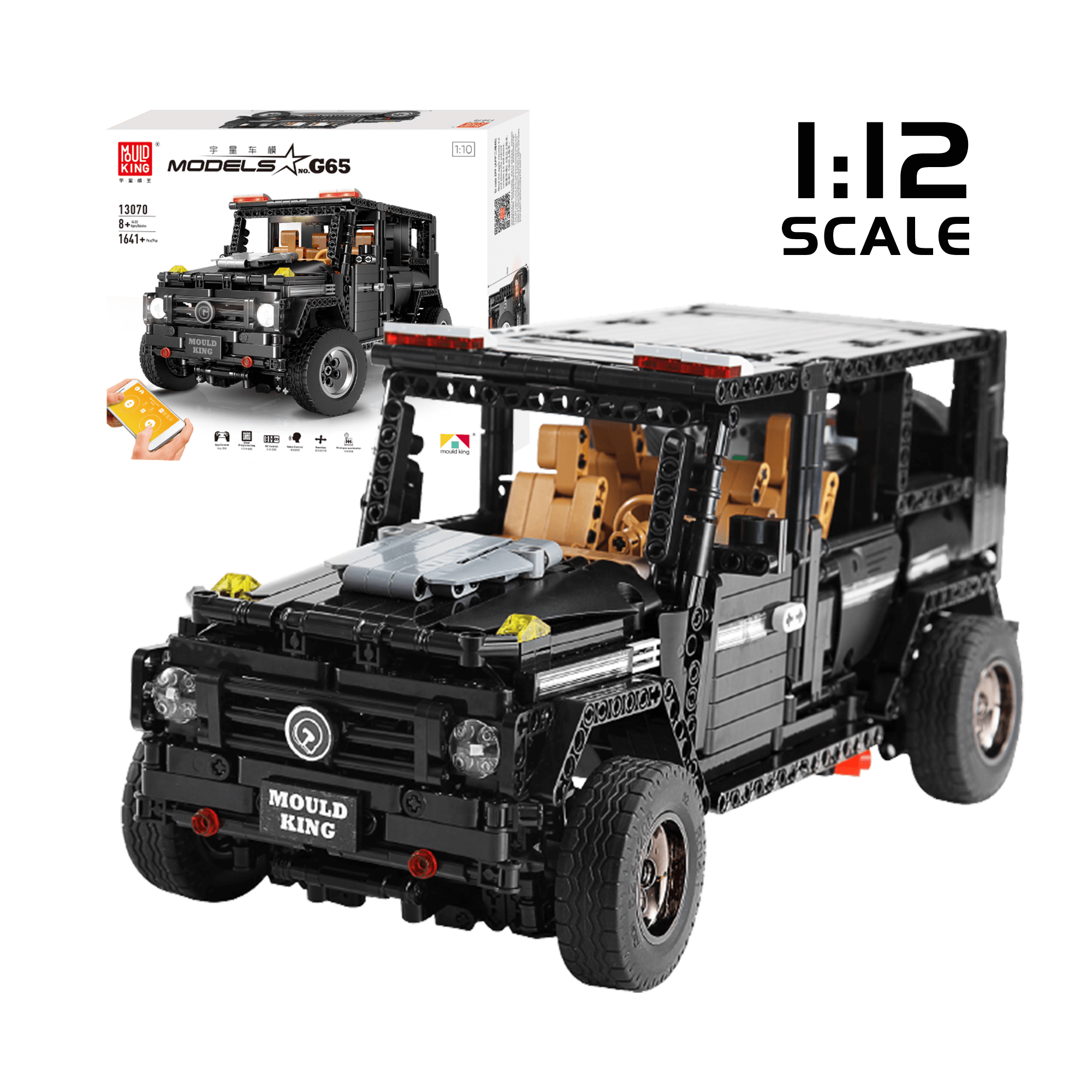 Mould King 13070 G65 Wagon Remote Control Car Building Kit - 1,641 Piece Model Construction Set for Adults & Teens | STEM Educational Toy, DIY Engineering Project, Collector's Display, Gift for Car Enthusiasts