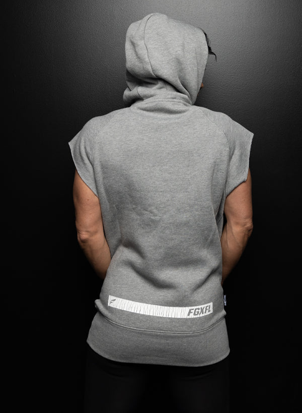 Knockout Sleeveless Sweatshirt for Women - Grey | Gym Workout, Running & Casual Wear