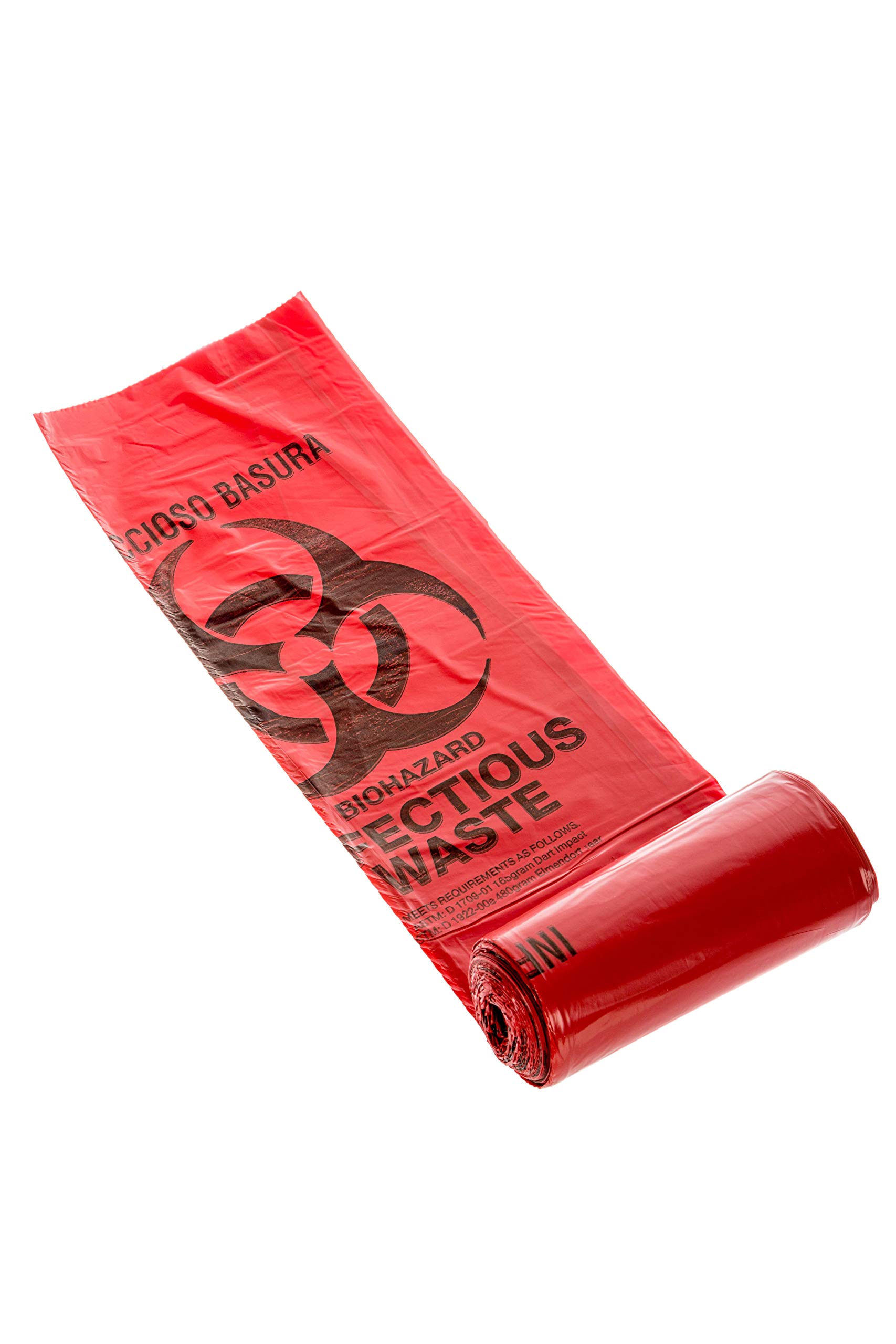 Tier 1 Biohazard Bags with X-Seal Burst Protection - 40 Gallon (20 Bags) | FDA Approved for Home & Medical Use | Ideal for Waste Disposal, Emergency Kits & Hospital Settings