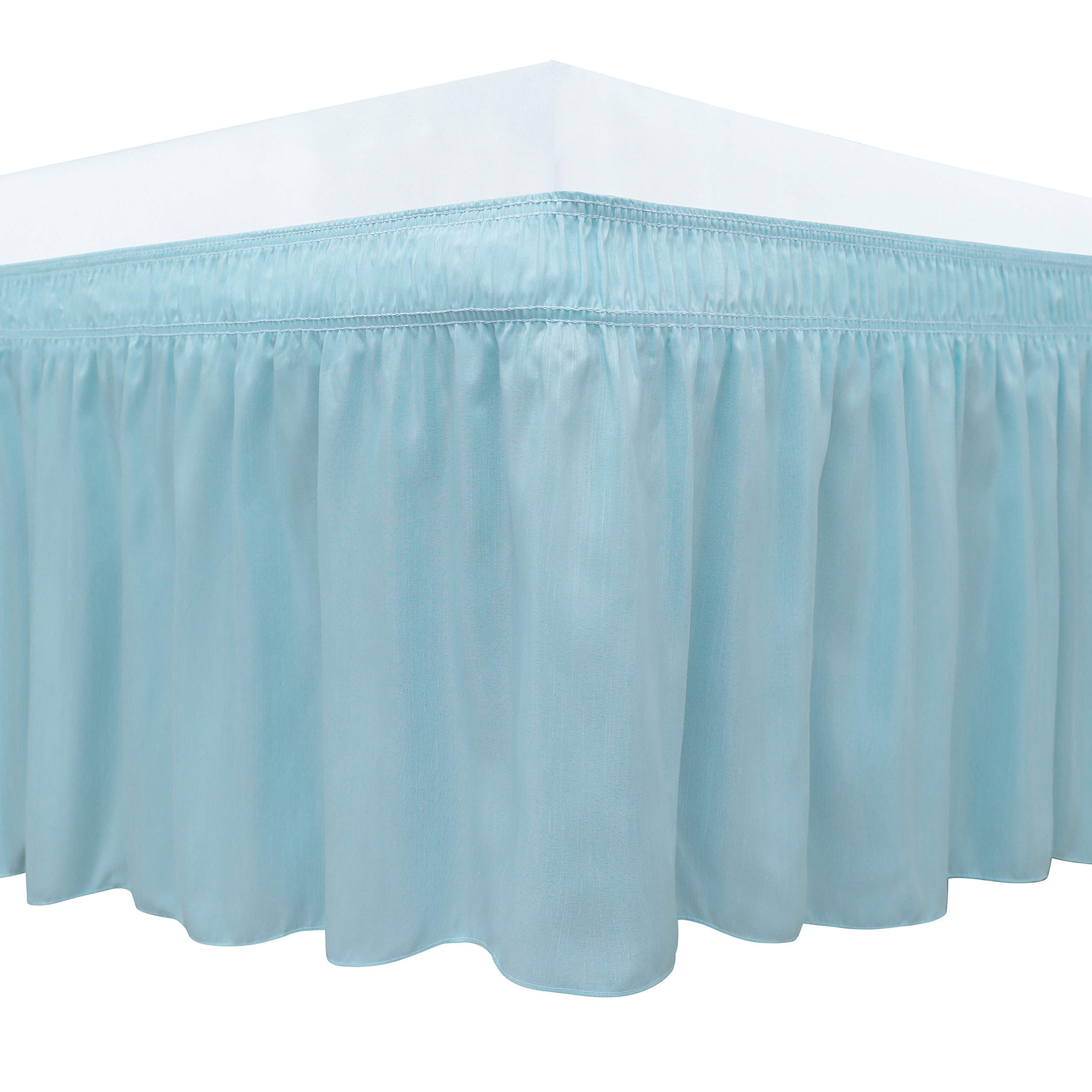6PCS 100% Cotton Bedding Set - 800 Thread Count Split King Sheets for Deep Pocket Mattress | Baby Blue Luxury Bedroom Decor