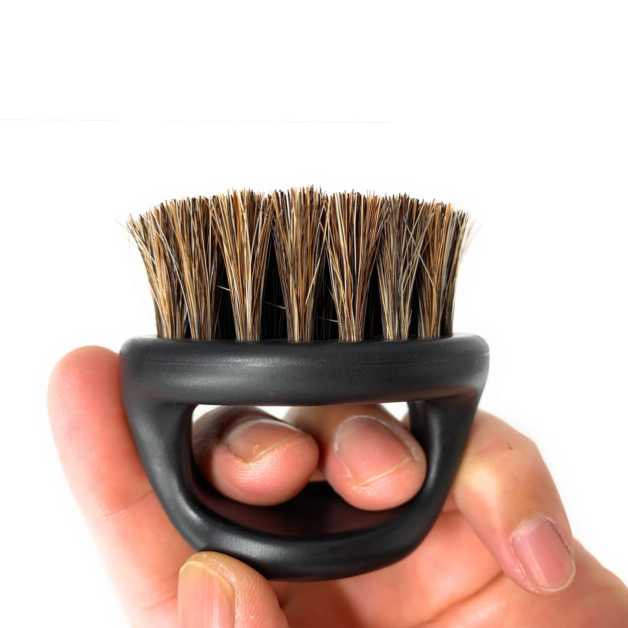 Scalpmaster Professional Barber Brush - 100% Boar Bristle with Loop Handle for Cleaning Clippers & Combs - Ideal for Salon, Home Haircuts & Grooming Kits (1 Piece)