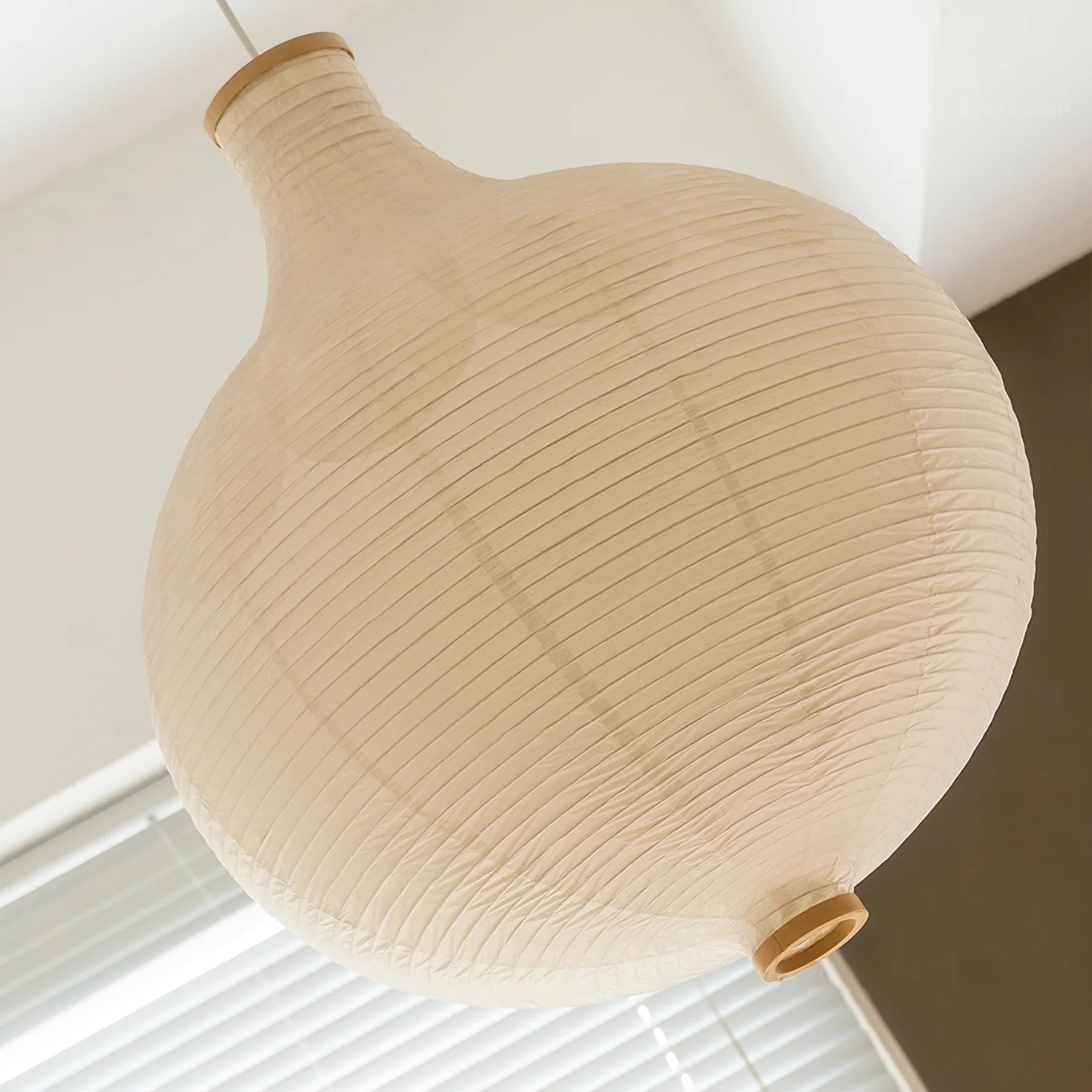 Handmade Washi Paper Pendant Lamp - Japanese Style Rice Paper Hanging Light for Living Room, Bedroom & Dining Room Decor