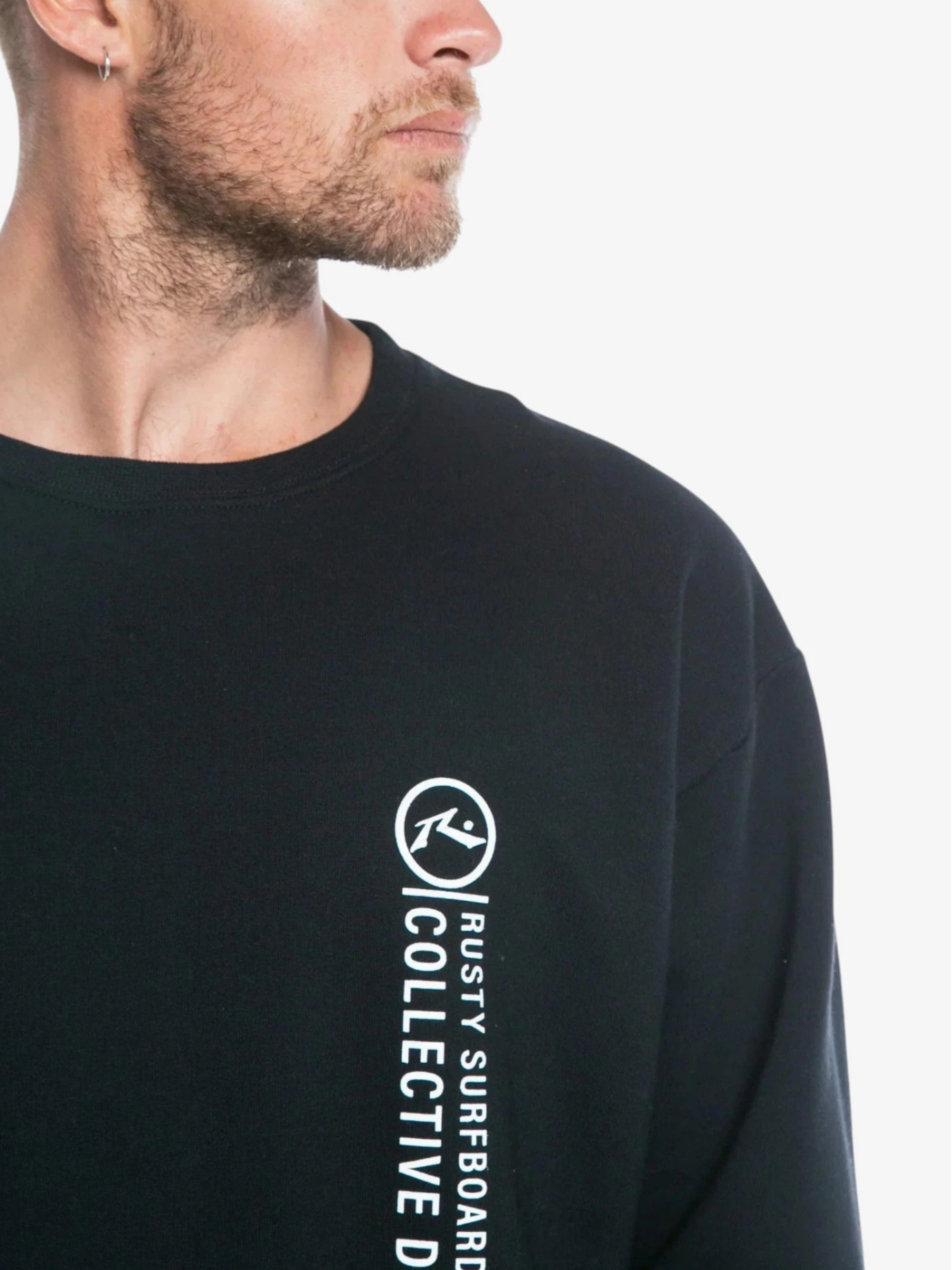 Rusty Shift Crew Black Sweatshirt for Men - Comfortable & Stylish Pullover for Casual Wear, Street Fashion, and Everyday Outfits