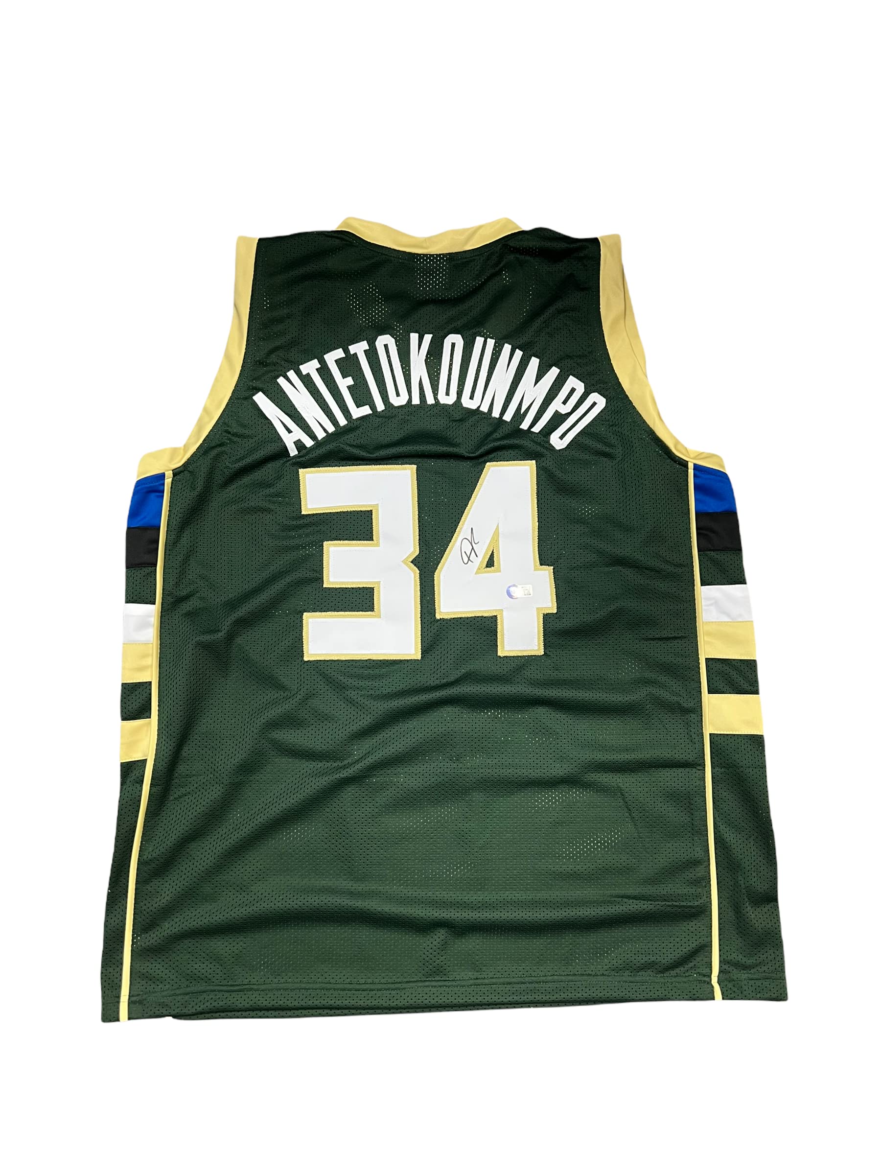 Giannis Antetokounmpo Milwaukee Bucks Signed Autograph Jersey - Green Greek Freak Edition - Beckett Certified - Perfect for NBA Collectors, Sports Memorabilia Fans & Gift for Basketball Enthusiasts