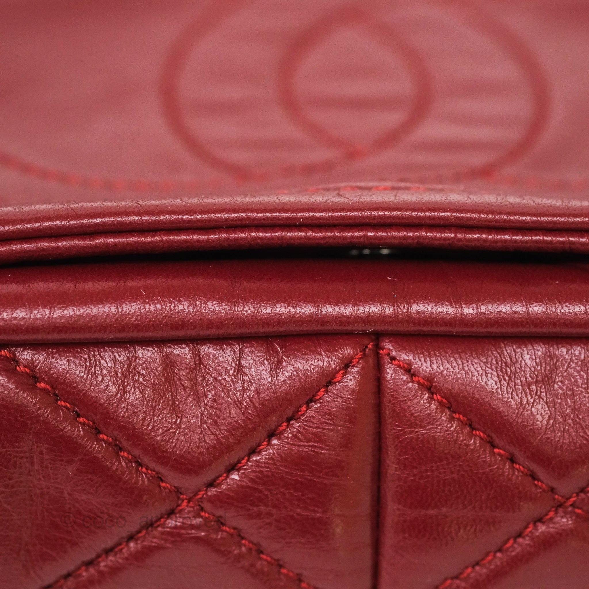 Chanel CC Flap Shoulder Bag in Dark Red Crumpled Leather with Silver Hardware - Luxury Crossbody Bag for Women, Perfect for Date Night & Evening Events