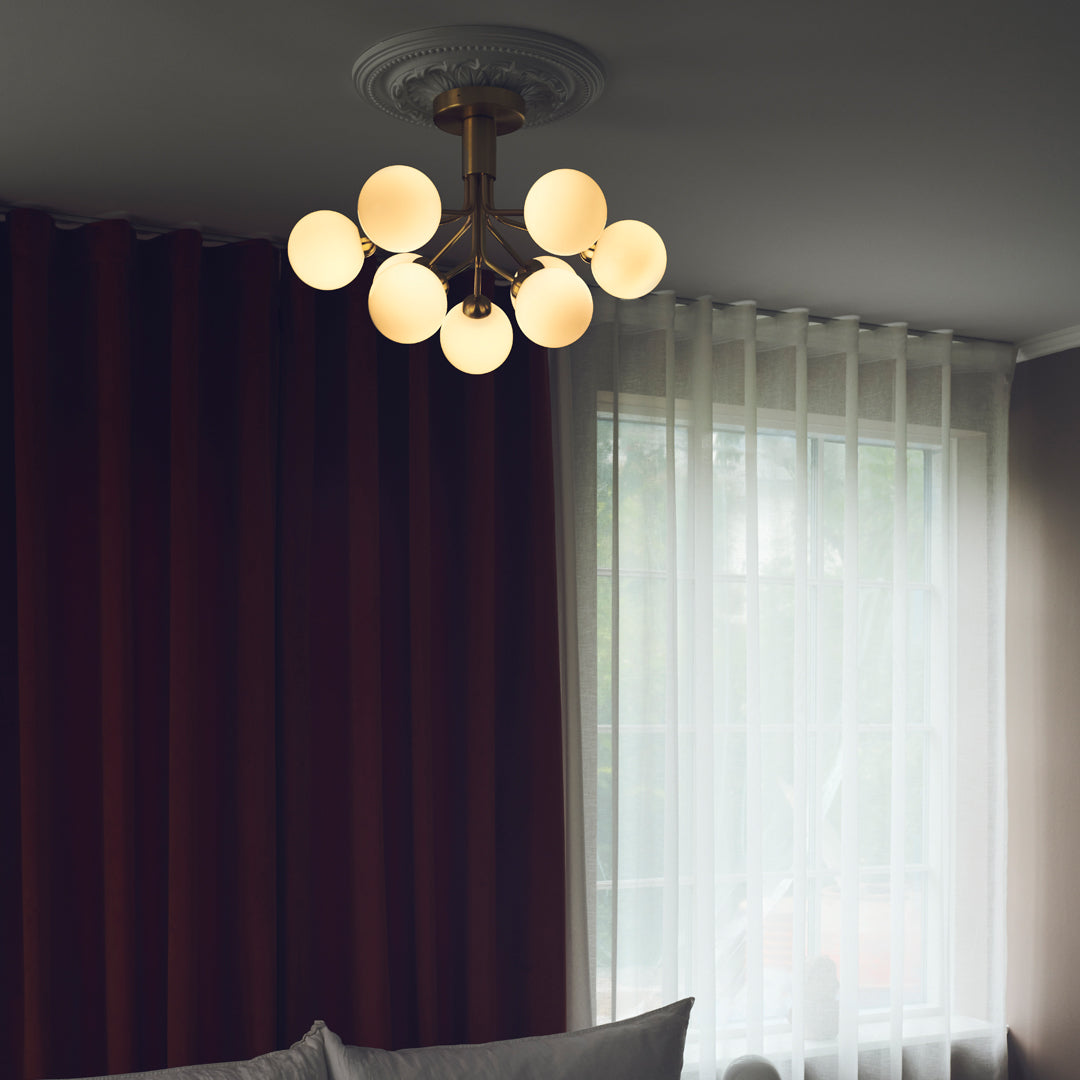 Apiales 9 Inch Modern Ceiling Light Fixture - Energy Efficient LED Flush Mount for Bedroom, Living Room, Kitchen & Hallway Lighting