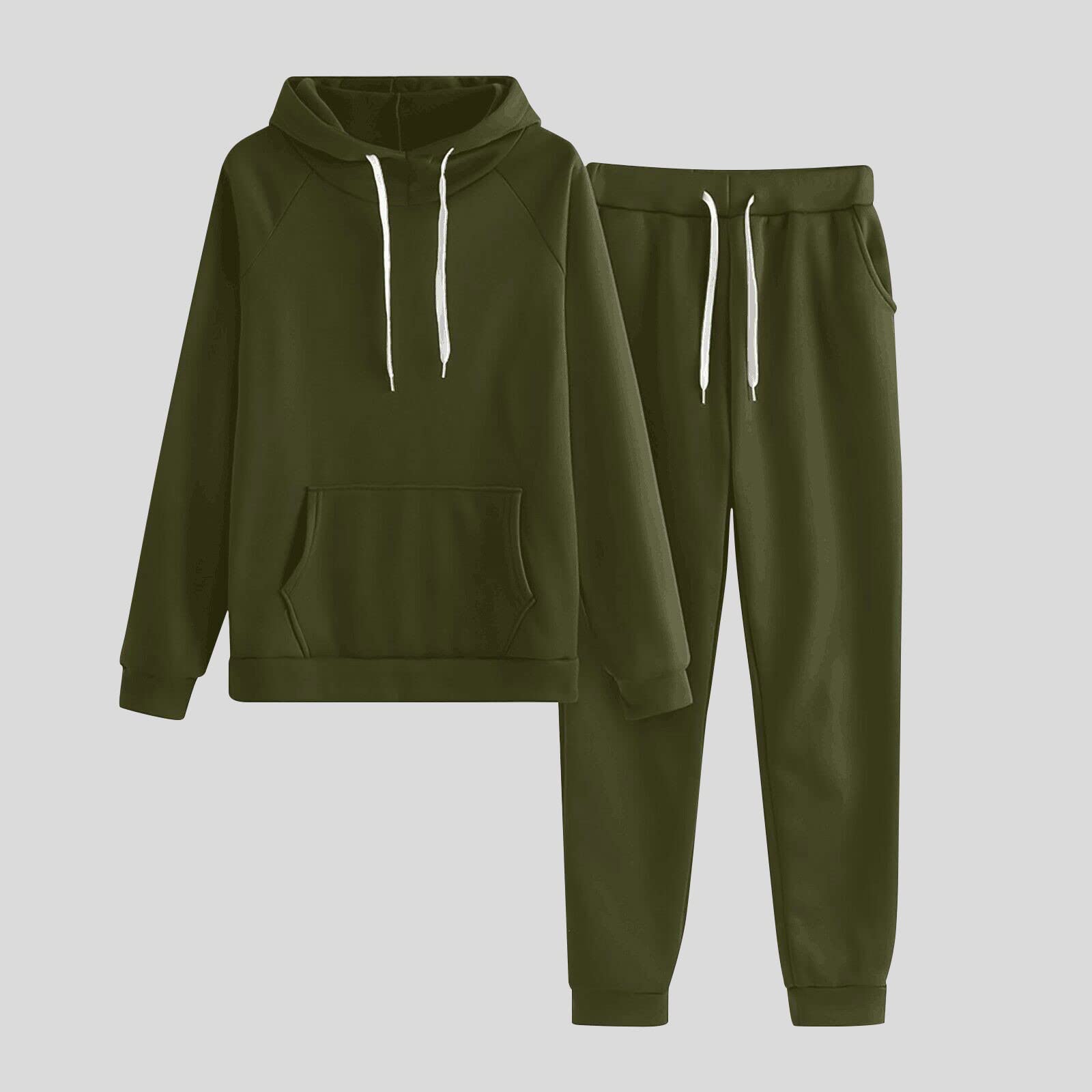Women's 2-Piece Sweatsuit Set - Fall Casual Hoodie & Jogger Pants Outfit | Lounge Wear, Athletic Track Suit | Cozy Home & Gym Outfit 2024