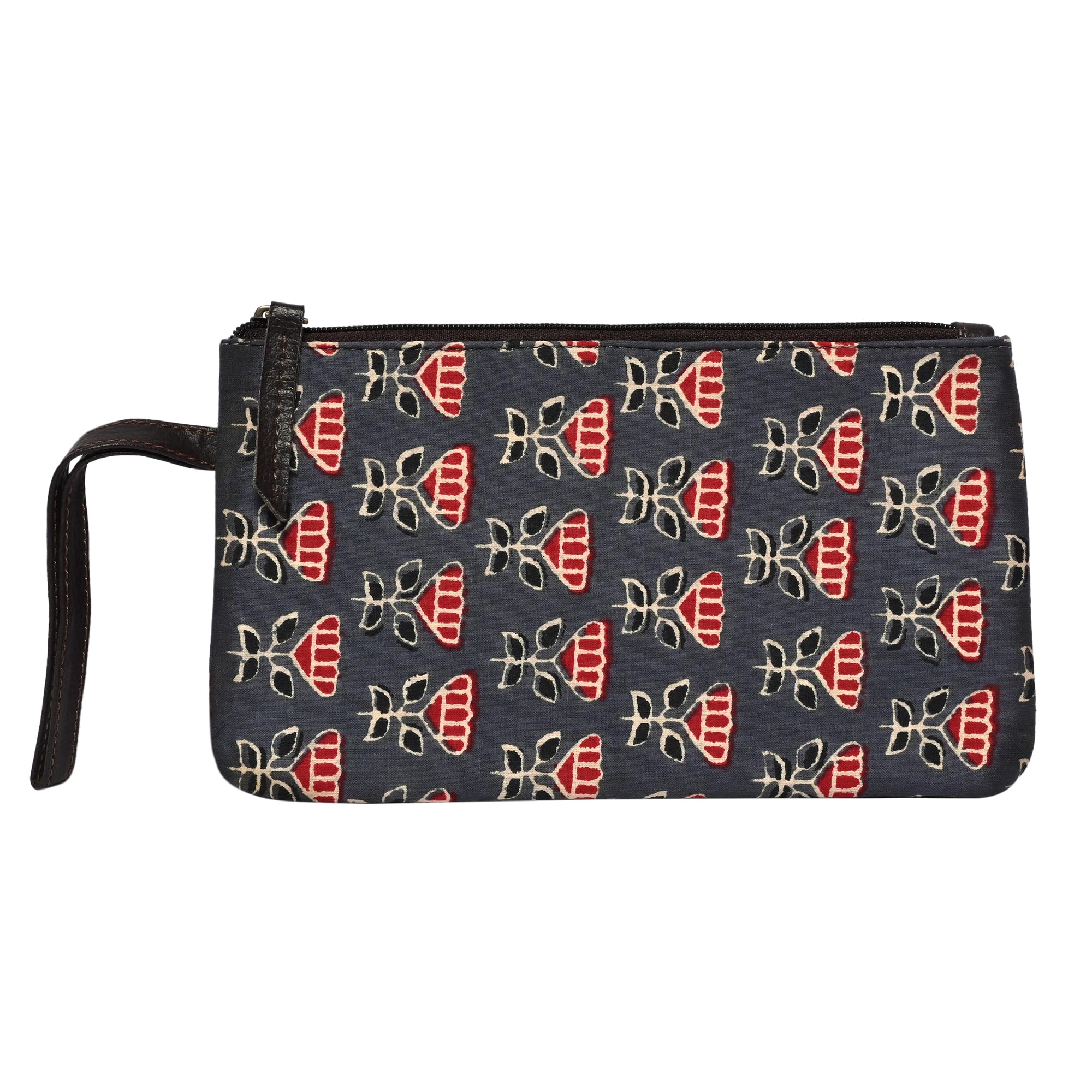 EKAM Eco-Friendly Jute Makeup Pouch with Zipper - Multipurpose Fabric Cosmetic Bag for Pencils, Travel & Storage (Pack of 1) | Perfect for Organizing Makeup, Stationery & Small Essentials