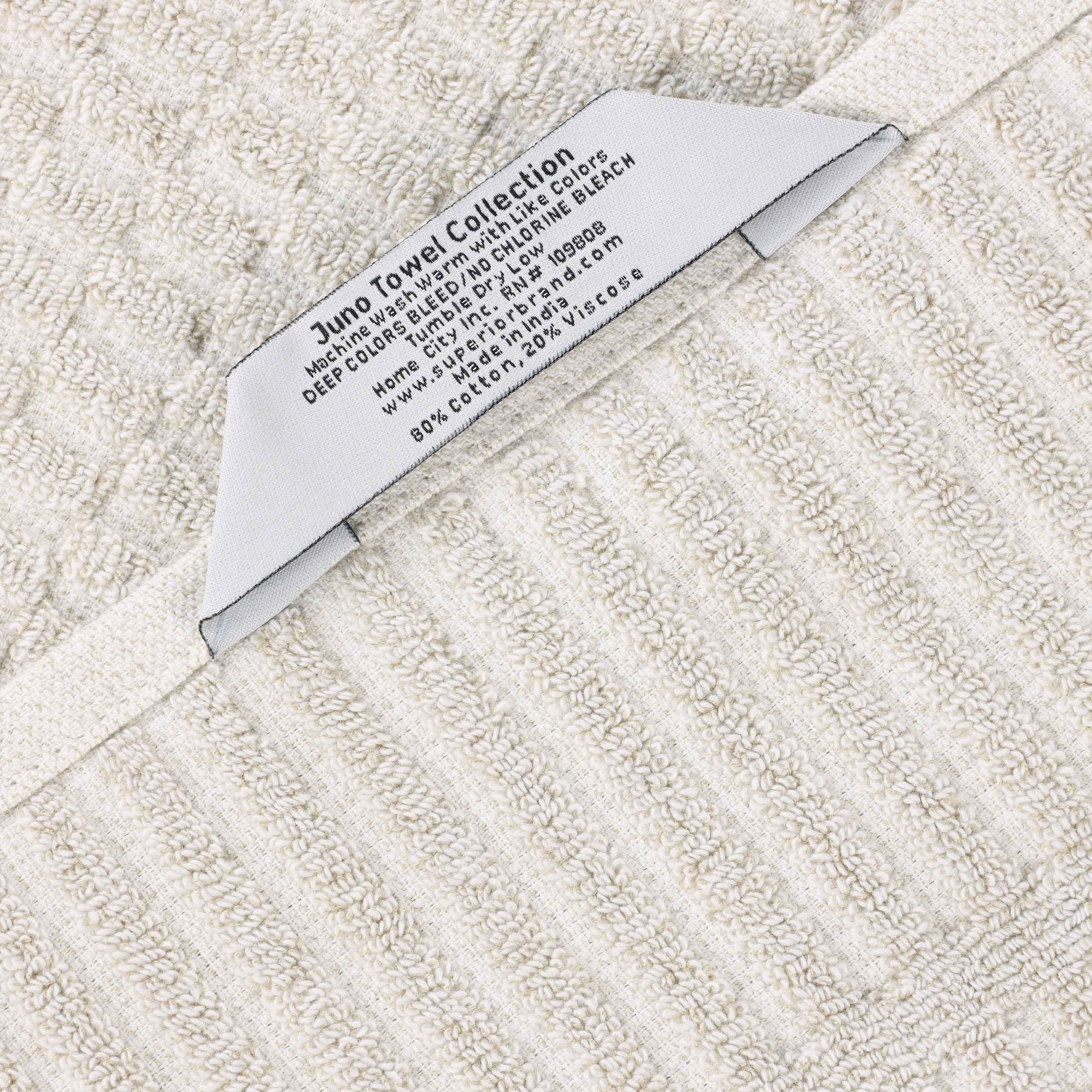 Premium Juno Cotton Blend Medium Weight Checkered Border Bath Towels - Ultra Absorbent & Soft, Set of 2 (Grey/White) | Luxury Bath Sheets for Spa, Hotel & Home Use