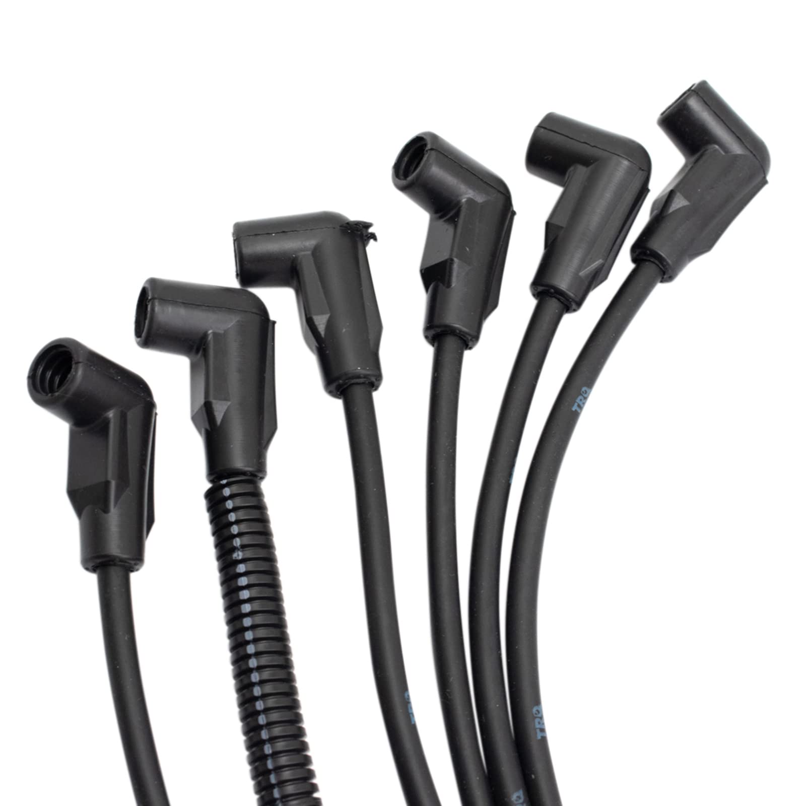 TRQ Ignition Engine Spark Plug Wire Kit Set - Compatible with Jeep Wrangler & Cherokee, Dodge Dakota 2.5L (1991-2001) - High Performance Replacement for Smooth Engine Start & Better Fuel Efficiency - Perfect for Off-Roading & Daily Commuting