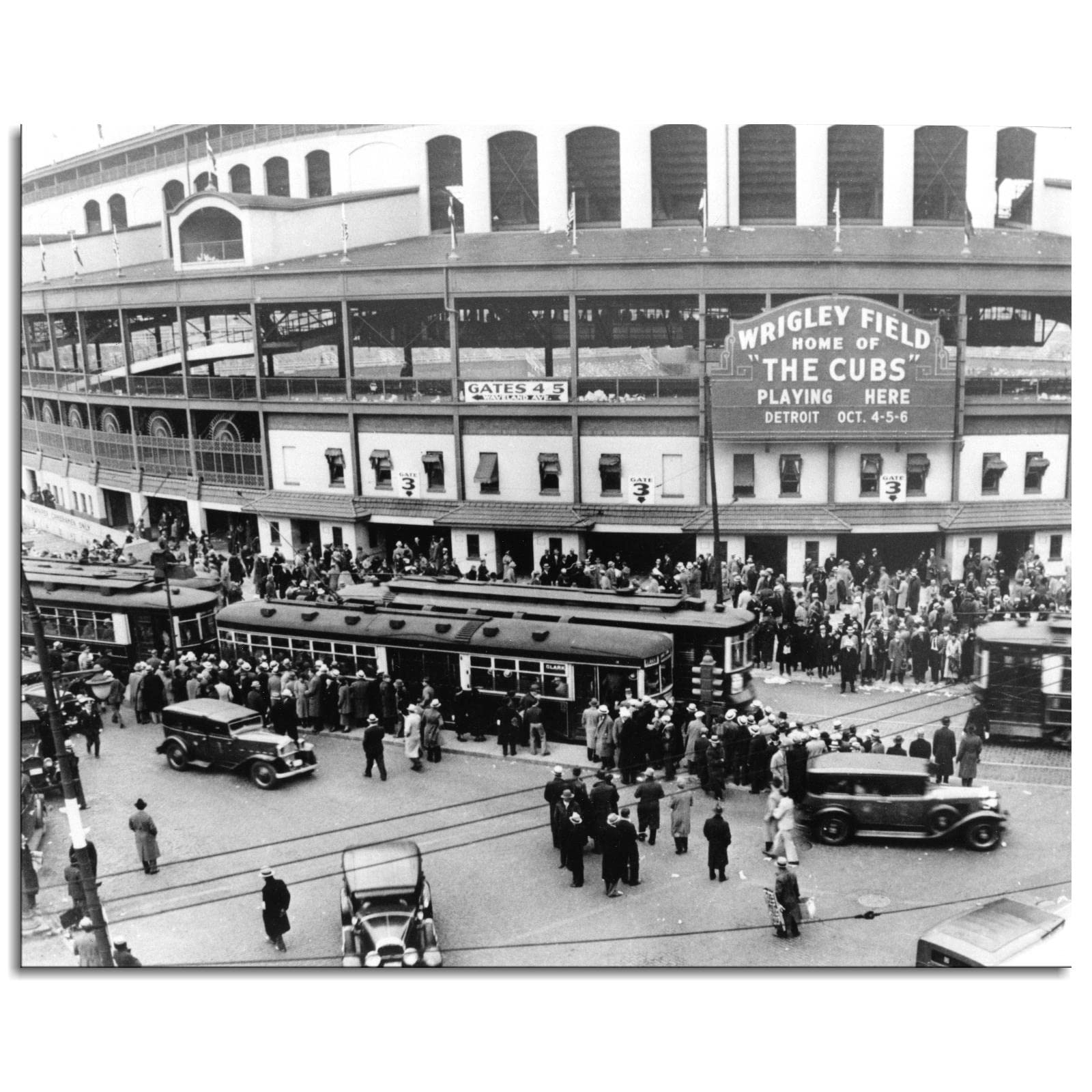 Vintage Wrigley Field Chicago World Series Canvas Print - 10