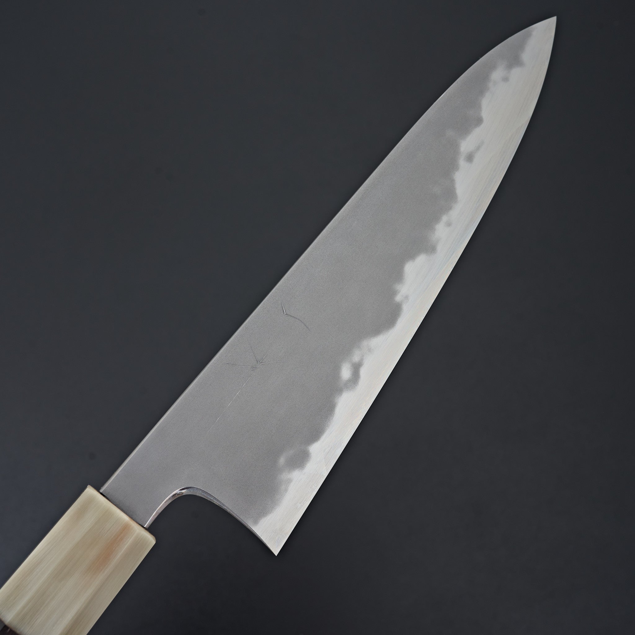 Hitohira Tanaka Yohei Blue #1 Kasumi Gyuto 210mm Japanese Chef Knife with Ebony Handle - Premium Kitchen Knife for Professional Chefs & Home Cooking