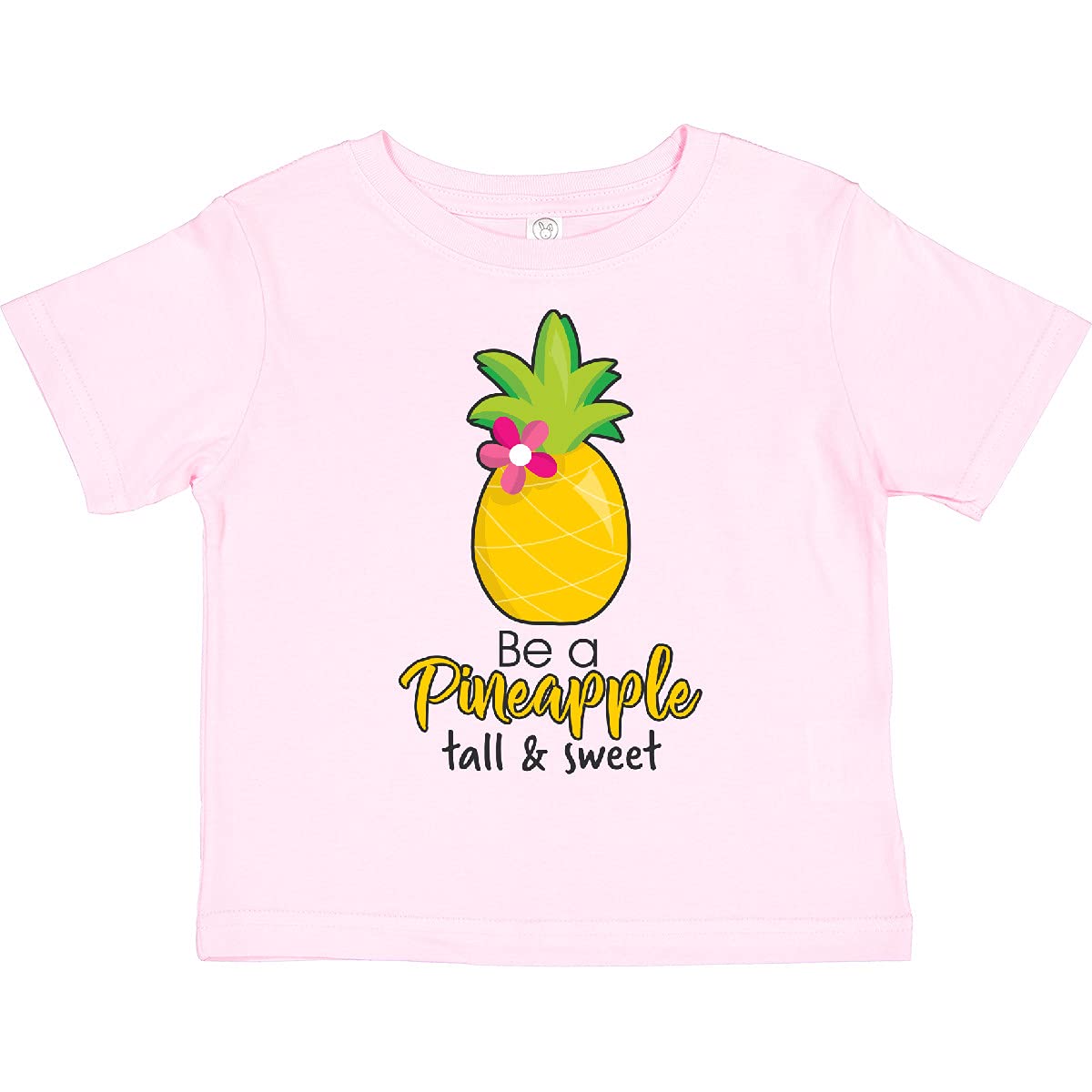 Inktastic Be a Pineapple Tall and Sweet with Flower Toddler T-Shirt - Cute Summer Outfit for Girls, Playdate & Birthday Party