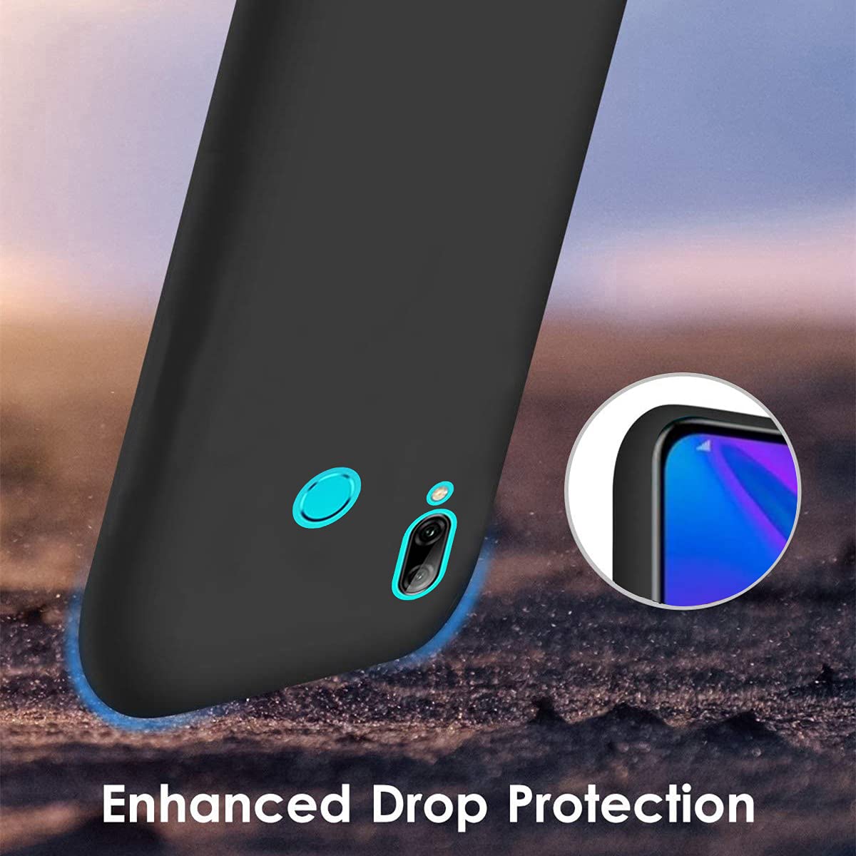 Customized Photo Case for Huawei P Smart 2019 - Personalized Picture Shockproof Silicone Cover, Soft Candy Design Protective Phone Case - Perfect Christmas Birthday Thanksgiving Gift (Black) - Great for Daily Use, Travel & Special Occasions