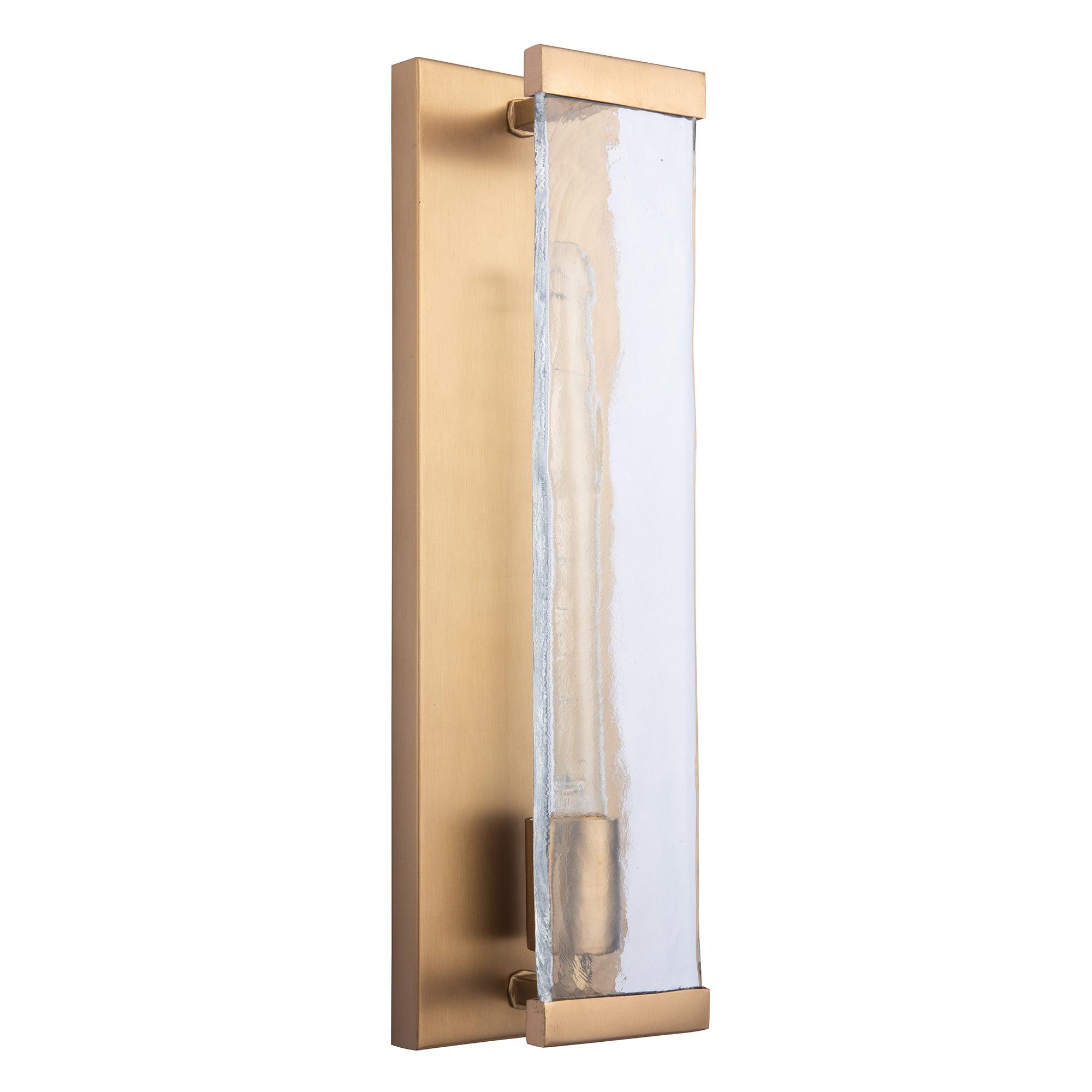 Adelman Gold Metal & Glass 1 Light Dimmable Wall Sconce - Modern Lighting Fixture for Bedroom, Living Room & Hallway Decor