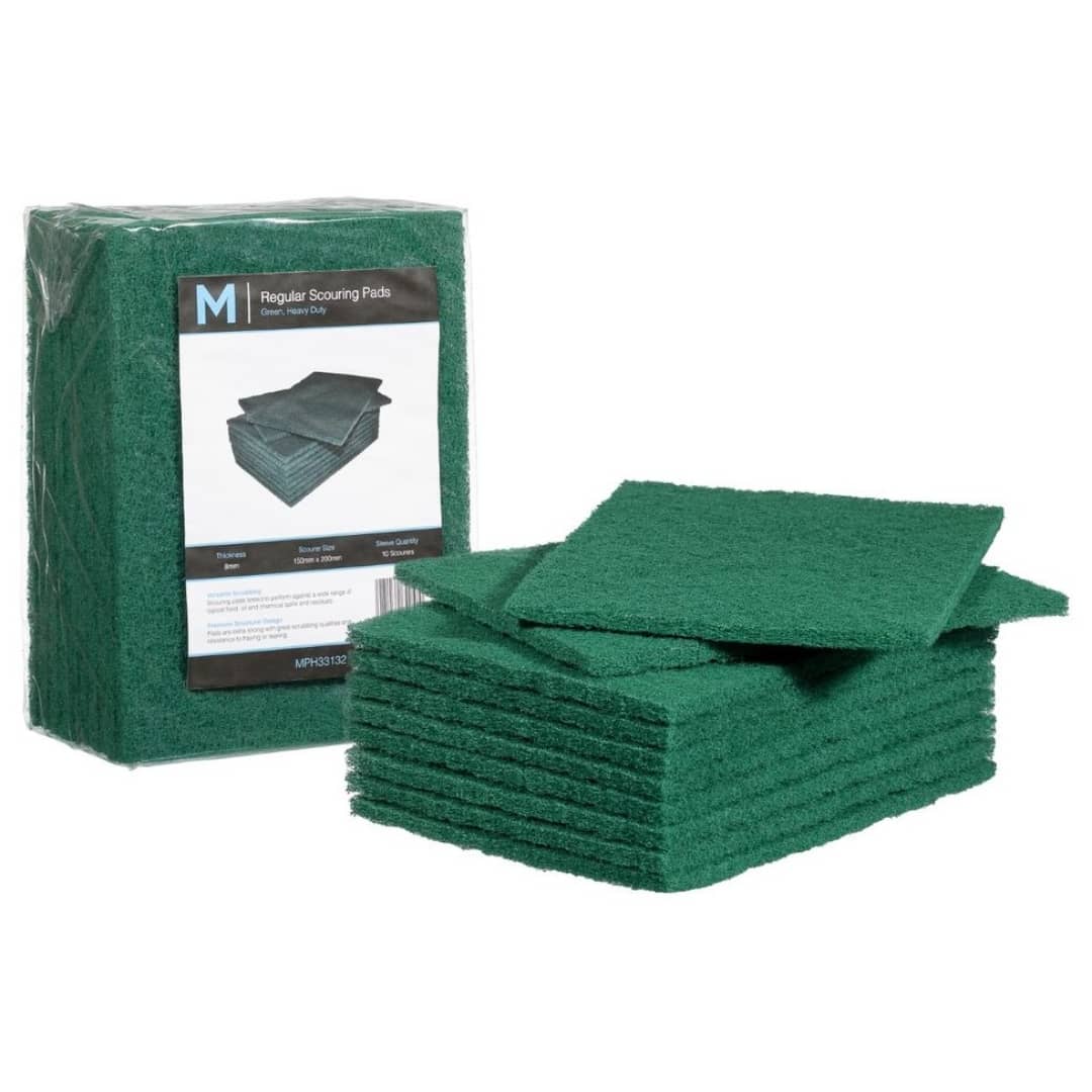 Premium Green Scouring Pad 150mm x 200mm x 8mm - Heavy Duty Cleaning for Kitchen, Bathroom & Cookware