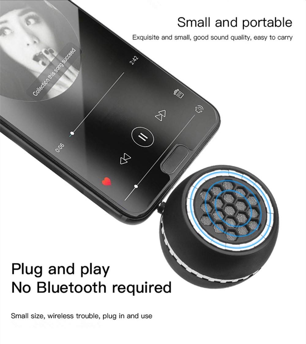 Portable Mini Speaker with 3W 36mm Microphone, 3.5mm Aux Audio Jack - Clear Bass for Smartphones, Tablets, Laptops & Computers | Perfect for Travel, Outdoor Activities & Home Entertainment