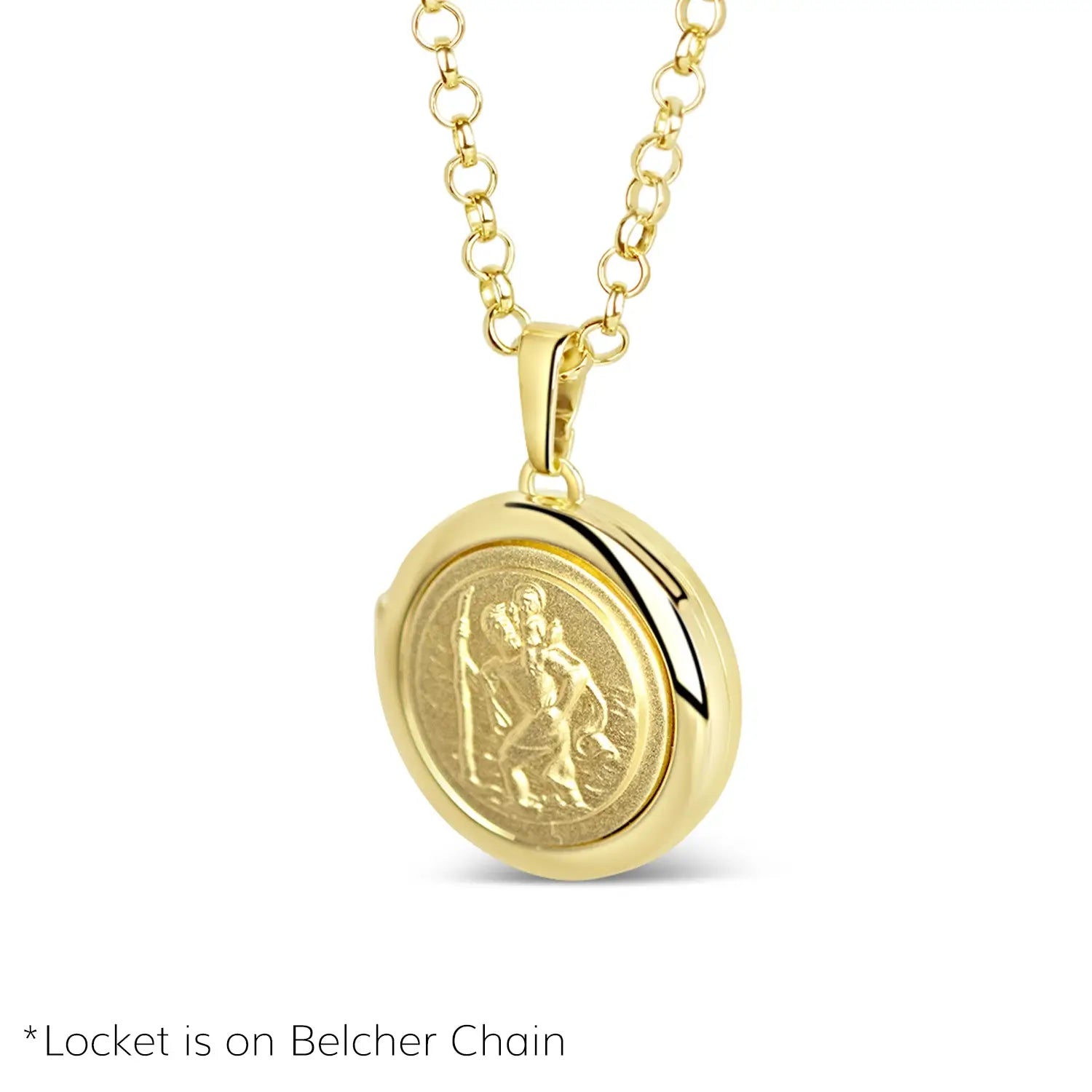 St. Christopher Pendant Necklace for Men - 14K Gold Religious Jewelry - Perfect for Travel Protection & Gifts