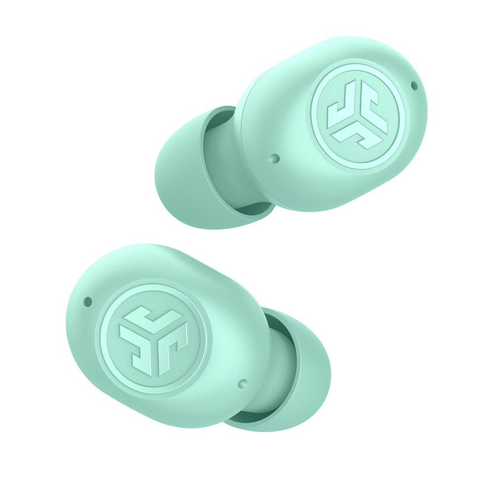 JBuds Mini True Wireless Earbuds - Bluetooth 5.0, IPX5 Waterproof, 24H Playtime, Noise Cancelling Earbuds in Mint Green | Perfect for Gym, Running, Workouts & Travel