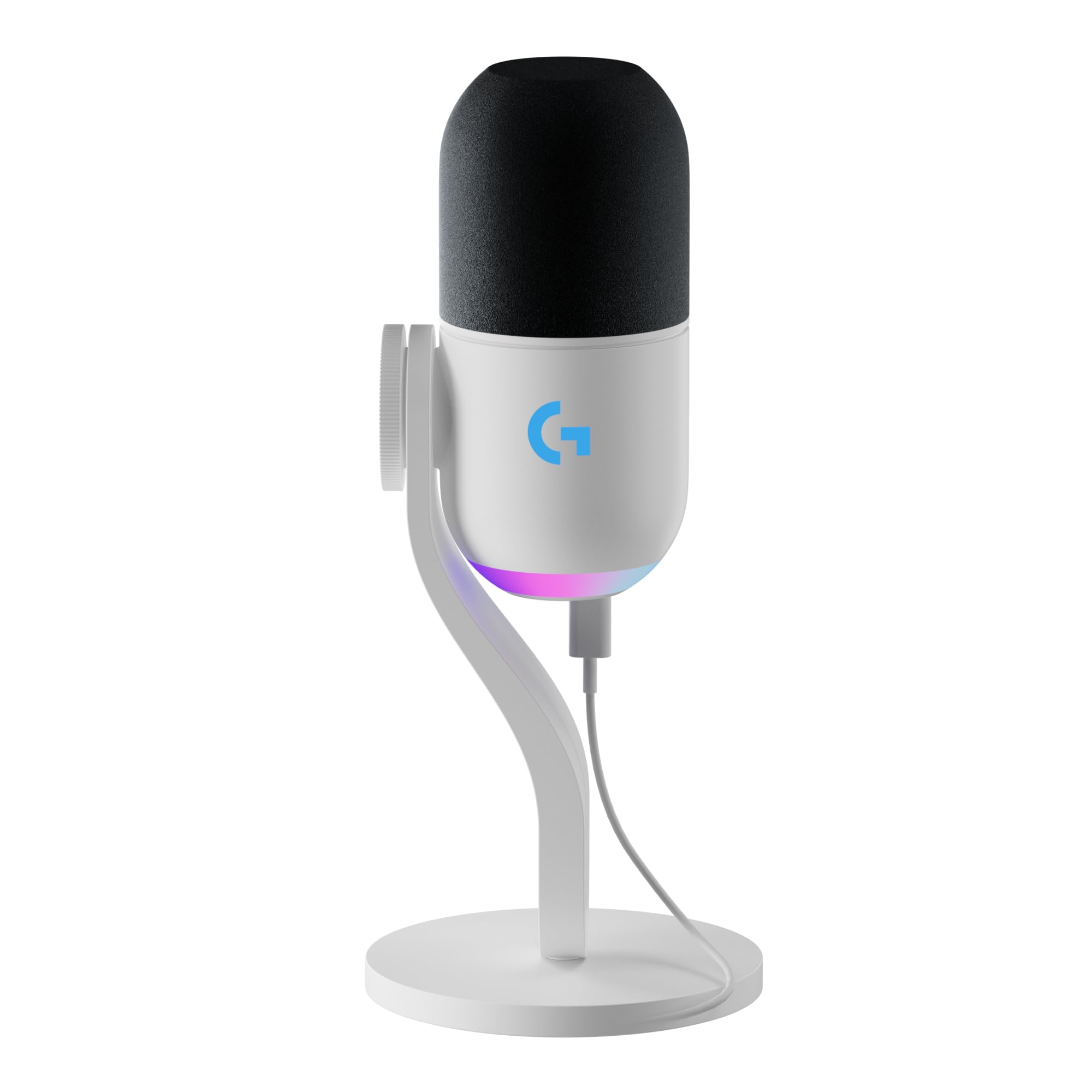 Logitech G Yeti GX Dynamic RGB Gaming Microphone with LIGHTSYNC - USB Streaming Mic for PC & Mac, Supercardioid Pickup, Plug & Play - White | Perfect for Twitch, Discord & Professional Voice Recording