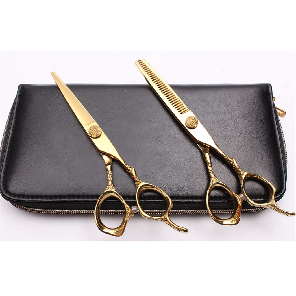 KAOROU 6 Inch Professional Barber Thinning Scissors - Stainless Steel Hair Cutting Shears for Salon & Home Use - Perfect for Hairstylists, Grooming & DIY Haircuts