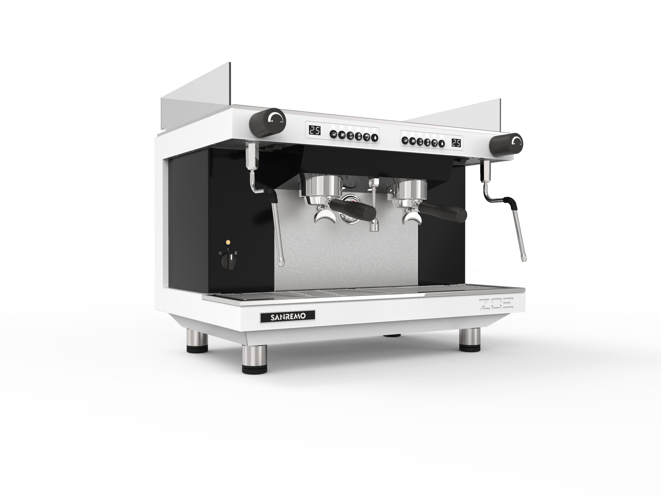 Sanremo ZOE Competition 2 Group Commercial Espresso Machine - Professional White/Black Coffee Maker for Cafes & Restaurants | Perfect for High-Volume Coffee Shops & Specialty Coffee Bars