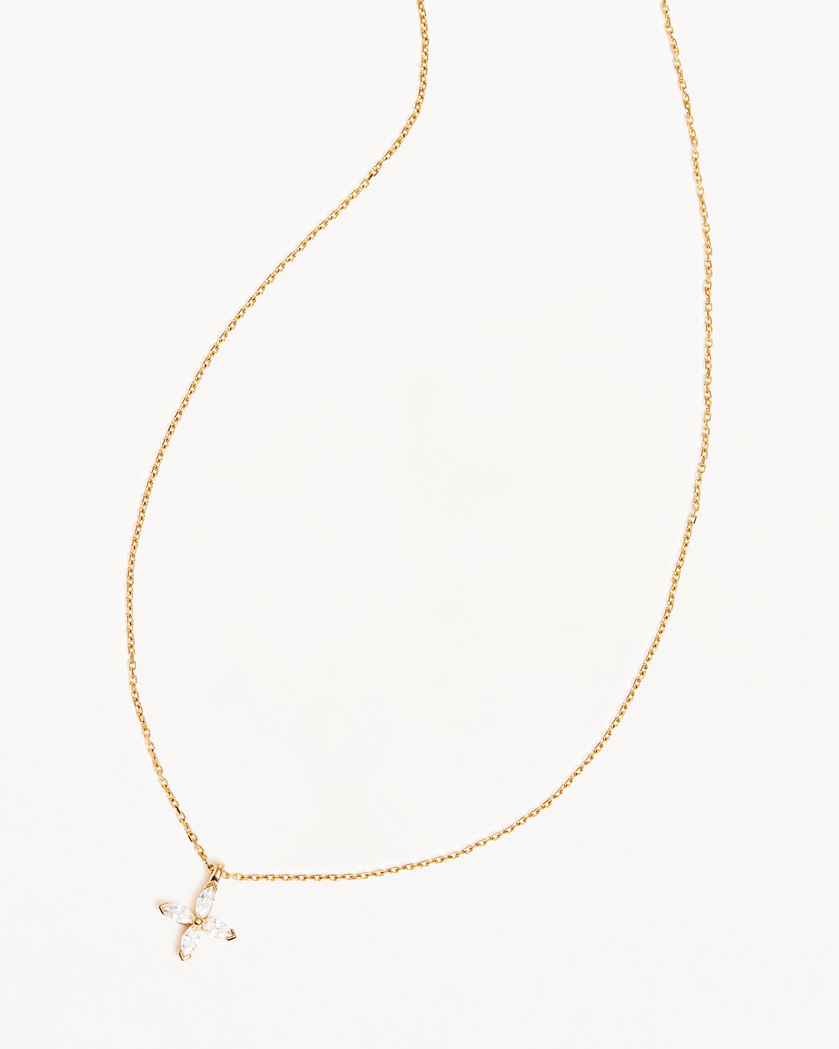 14K Solid Gold Blossom Lab-Grown Diamond Necklace for Women - Elegant Floral Pendant Jewelry Gift for Anniversary, Valentine's Day & Special Occasions