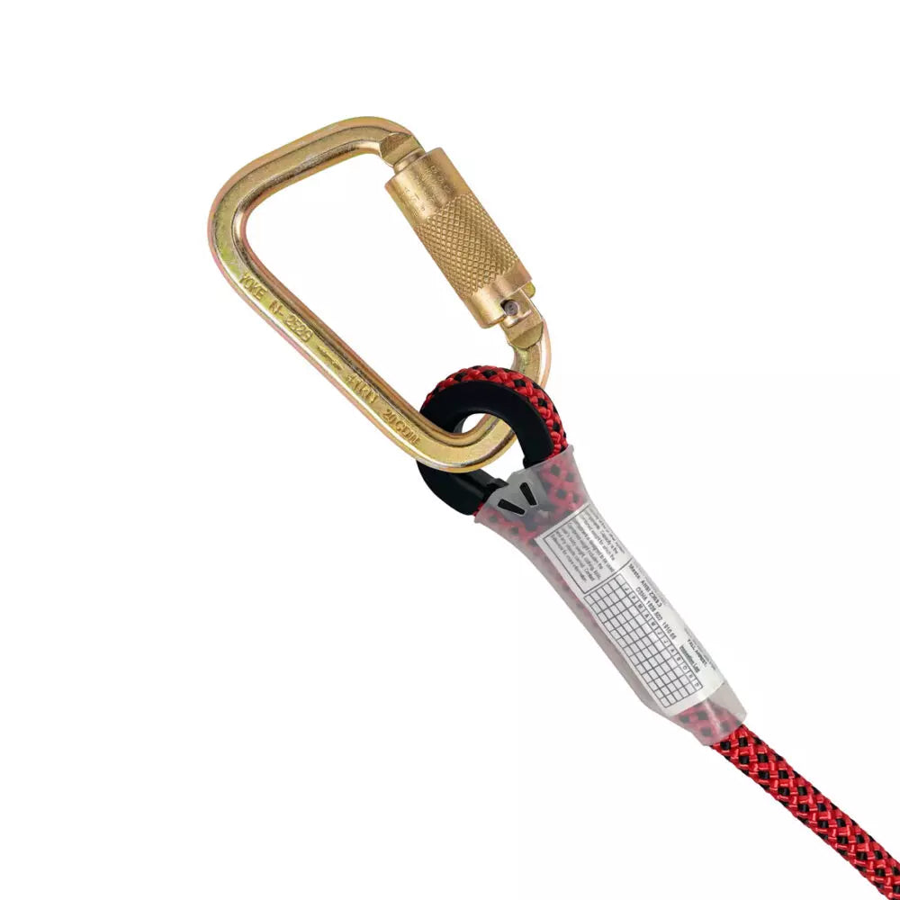 6.5 ft Rope Positioning Assembly with Adjuster & Carabiners - Rock Climbing, Tree Work, Rescue Gear for Outdoor Adventures
