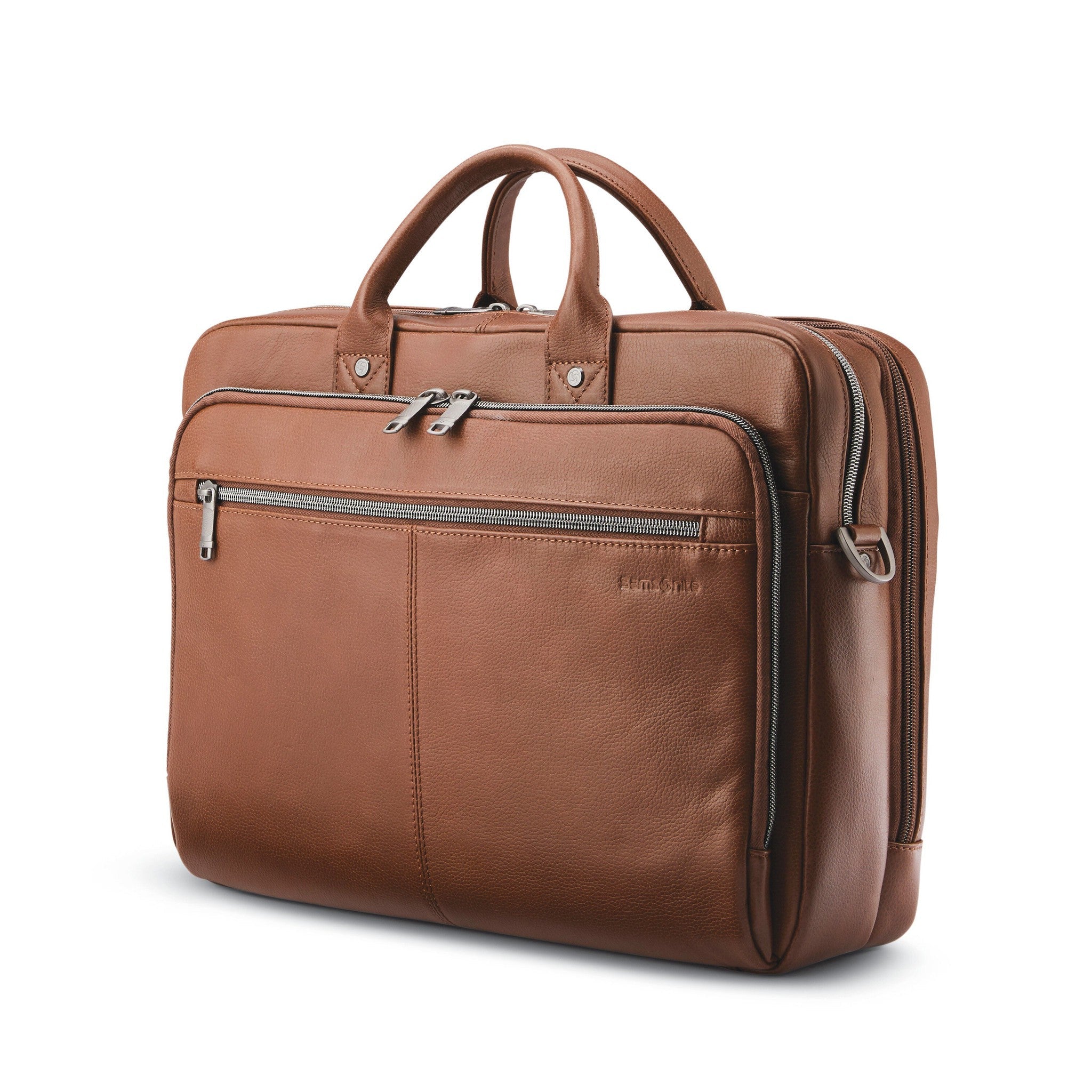 Samsonite Classic Leather Toploader Business Briefcase - Durable Laptop Bag for Work, Travel & Office Commute | Professional & Stylish Carry-On for Men & Women