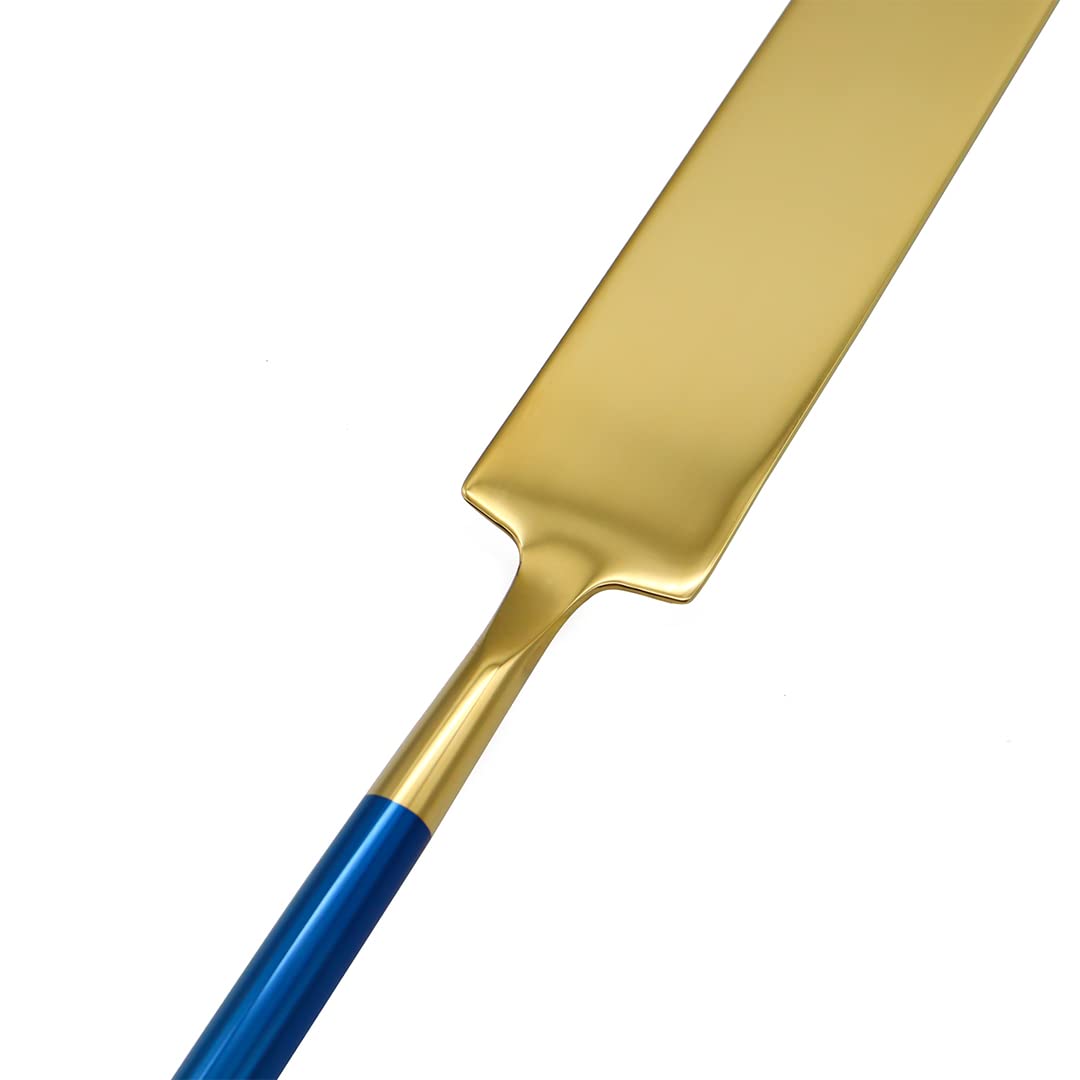 Navy Blue Wedding Cake Knife and Server Set - Modern Cake Cutter for Weddings, Quinceañeras & Special Events - Elegant Cake Cutting Set for Wedding Cake Table Decorations - Perfect for Anniversary, Birthday & Bridal Shower Celebrations