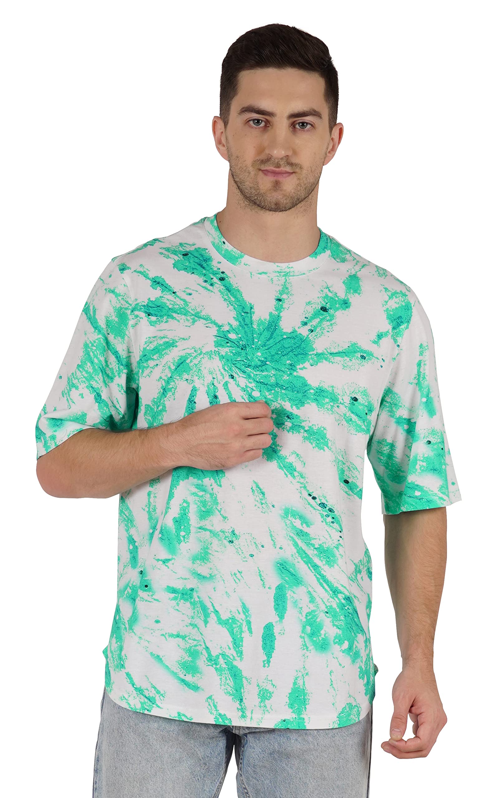 Inkmeso Men's Half Sleeve Loose Fit Casual T-Shirt - Printed Graphic Tee for Beach Holiday & Summer Outfits - Comfortable Streetwear for Daily Wear, Travel, and Vacation