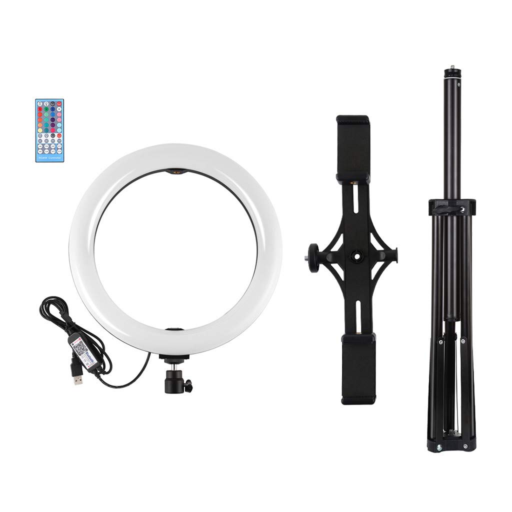 FARUTA 10.2 Inch Dimmable LED Ring Light with Tripod Stand & Dual Phone Holders - Perfect for Selfies, Vlogging, Live Streaming, YouTube Videos, TikTok Content Creation, Makeup Application and Professional Photography Lighting