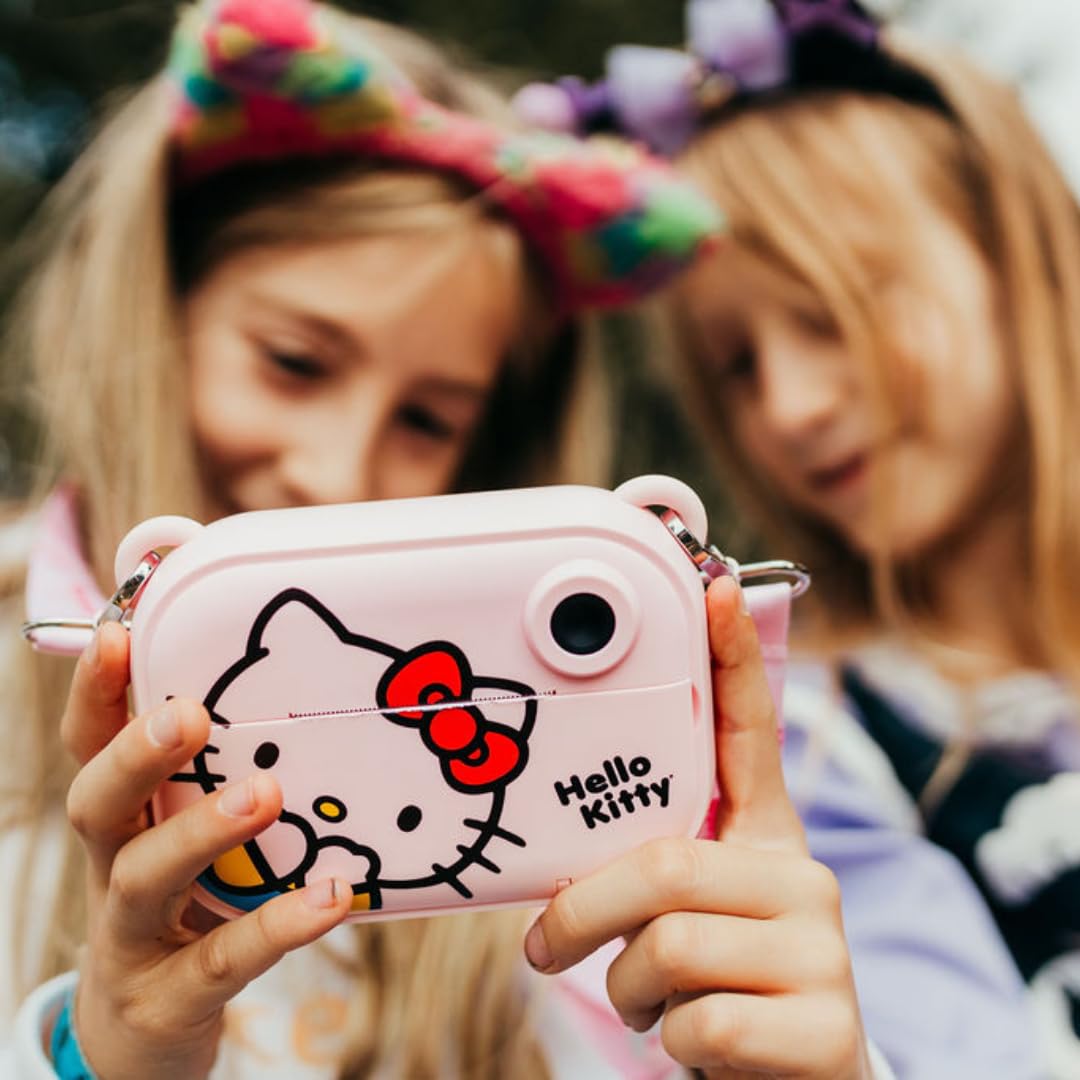 Hello Kitty Instant Print Digital Camera for Kids - 32GB Memory Card, Selfie Camera & Video Recorder by Kidamento | Perfect for Birthday Gifts, Travel Souvenirs & Scavenger Hunt Activities
