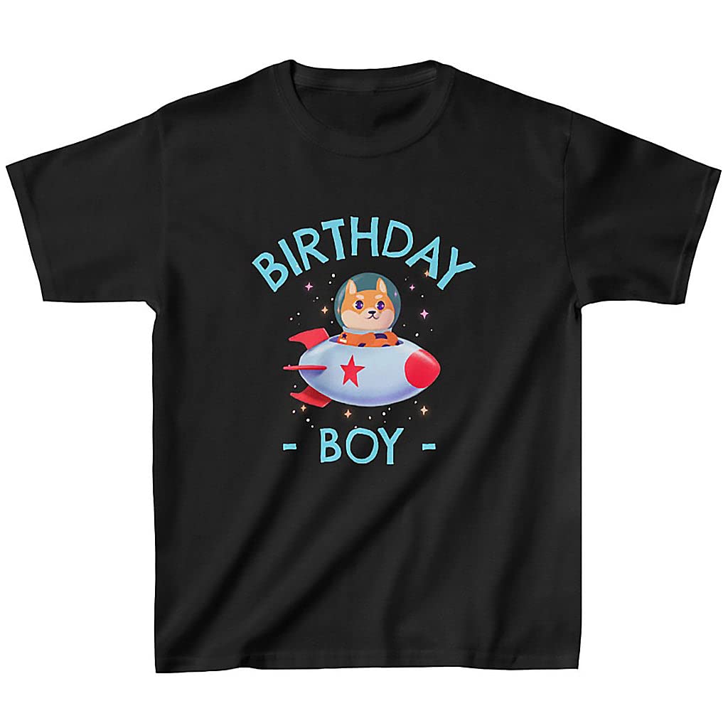 Birthday Boy Shirt - Cute Rocket Dog Design Kids Birthday Outfit for Boys | Perfect for Birthday Parties, Photo Shoots & Special Celebrations