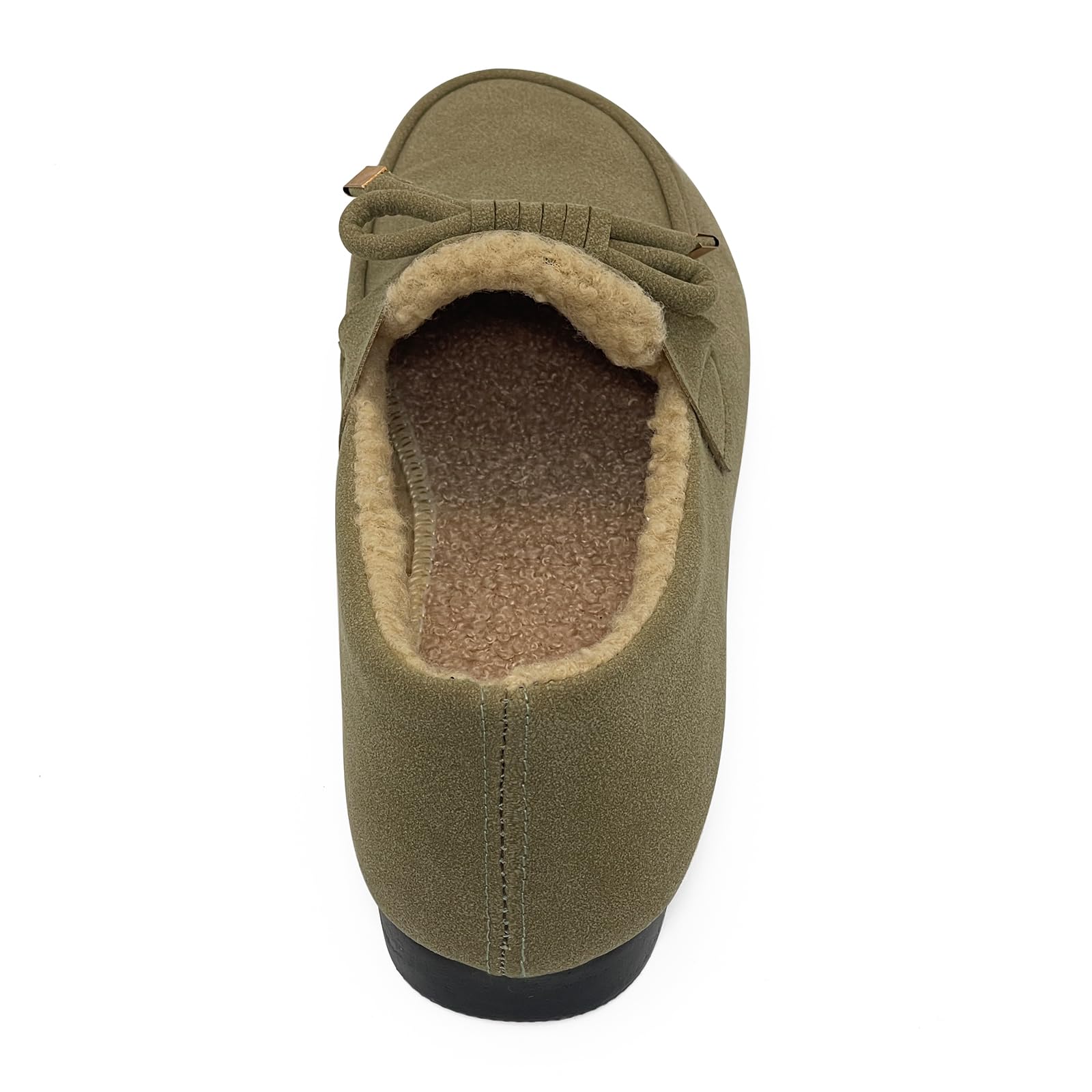 Women's Cozy Moccasin Slippers with Faux Fur & Memory Foam - Lightweight Micro Suede Loafers for Indoor/Outdoor Use - Anti-Skid Sole House Shoes for Winter Warmth, Lounging & Errands