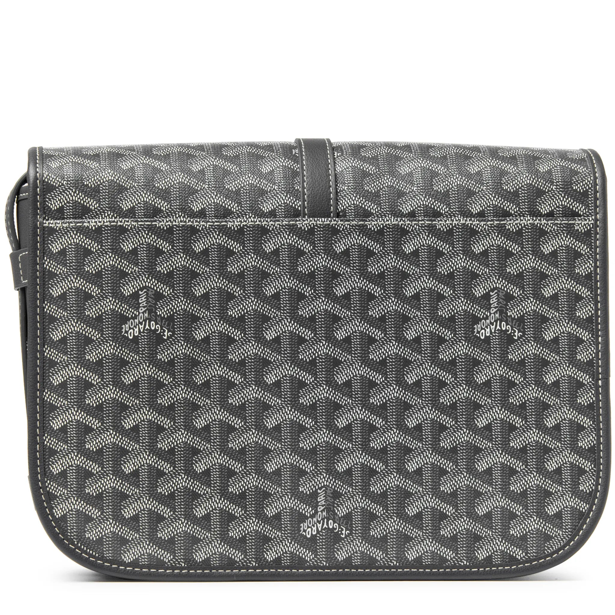 Goyard Goyardine Belvedere II Grey MM Crossbody Messenger Bag for Men & Women - Perfect for Travel, Work & Everyday Use