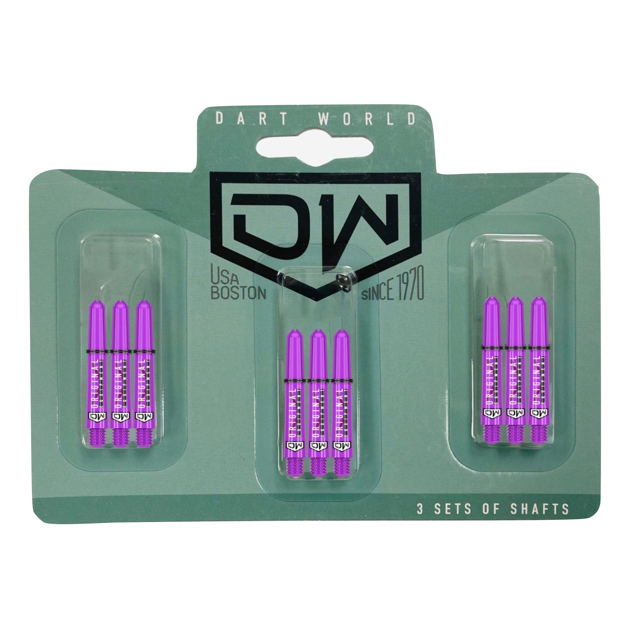 DART WORLD Clinch Darts Shafts 3-Pack Purple - Professional Dart Accessories for Bars, Tournaments & Home Practice