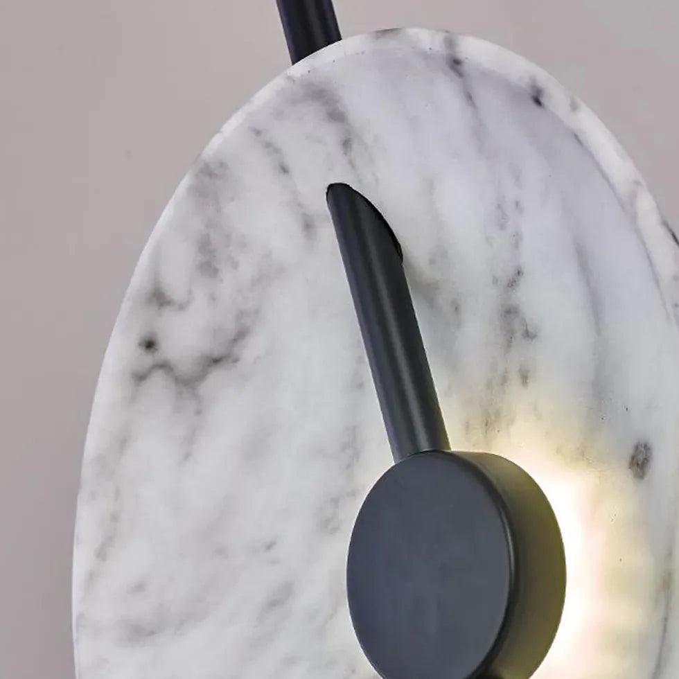 Modern White Disc Textured Floor Lamp - Adjustable LED Standing Light for Living Room, Bedroom & Office - Stylish Home Decor Lighting for Reading & Relaxation