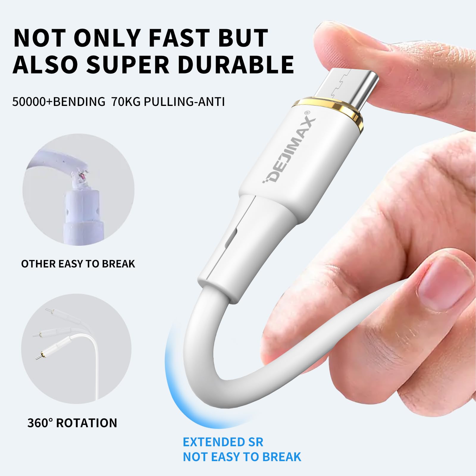 DEJIMAX USB C to USB C Charging Cable [2 Pack 4M Total] 60W PD Fast Charger, Premium USB-C 3.1 Fast Data Sync Cable Compatible with iPhone 16 Pro/MacBook Pro/iPad Pro/Nintendo Switch/LG/Pixel/Samsung Galaxy - Perfect for Home, Office & Travel Charging