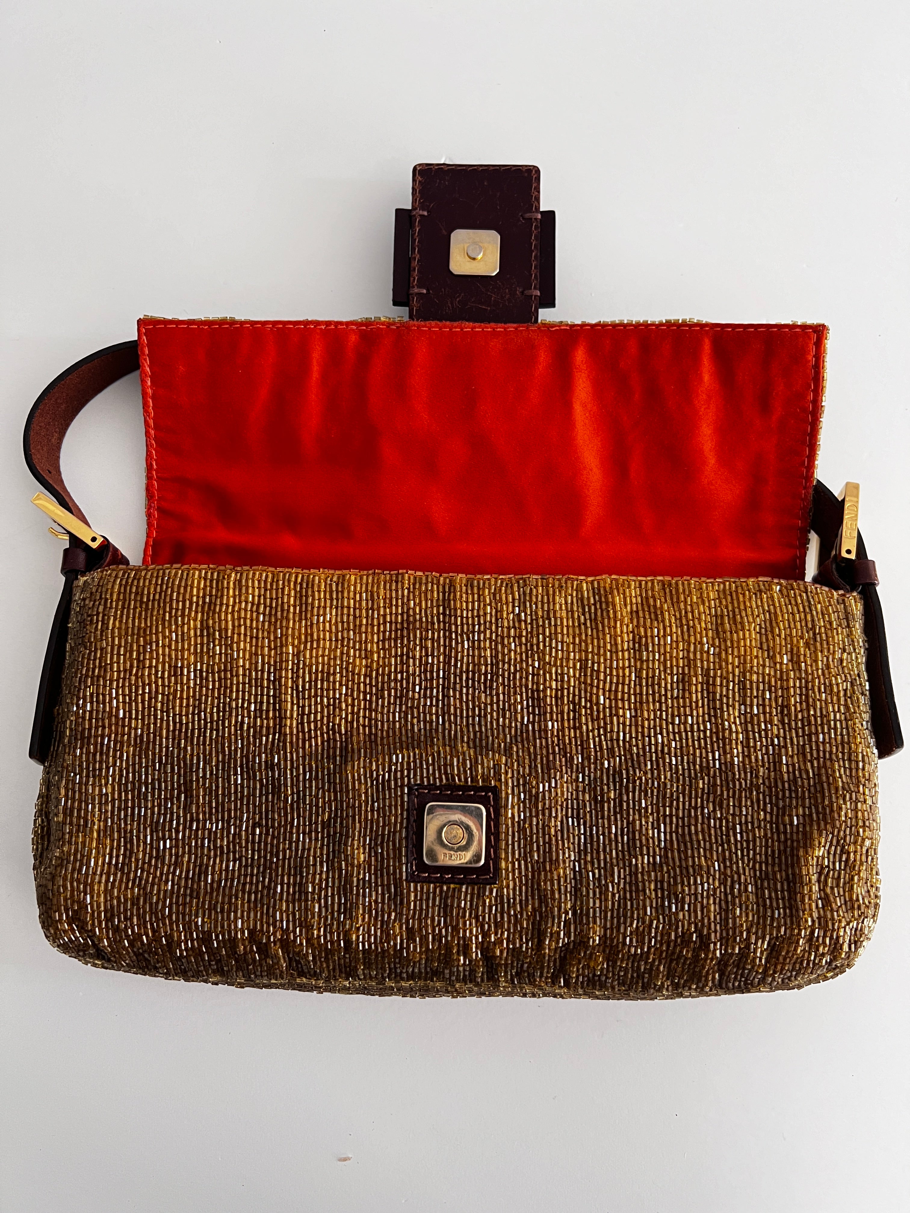 Vintage Fendi Beaded Baguette Bag - Sex and the City Inspired Designer Handbag for Women | Perfect for Evening Parties, Weddings & Fashion Events