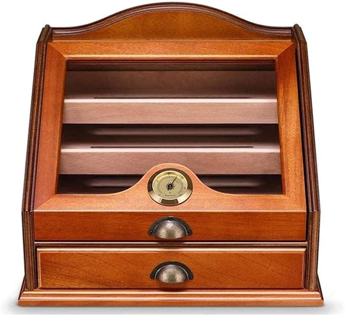 Premium ROSG Cigar Humidor Cabinet - Large Capacity Cedar Wood Cigar Box with Moisturizing System | Ideal for Cigar Storage, Aging, and Display in Home or Office