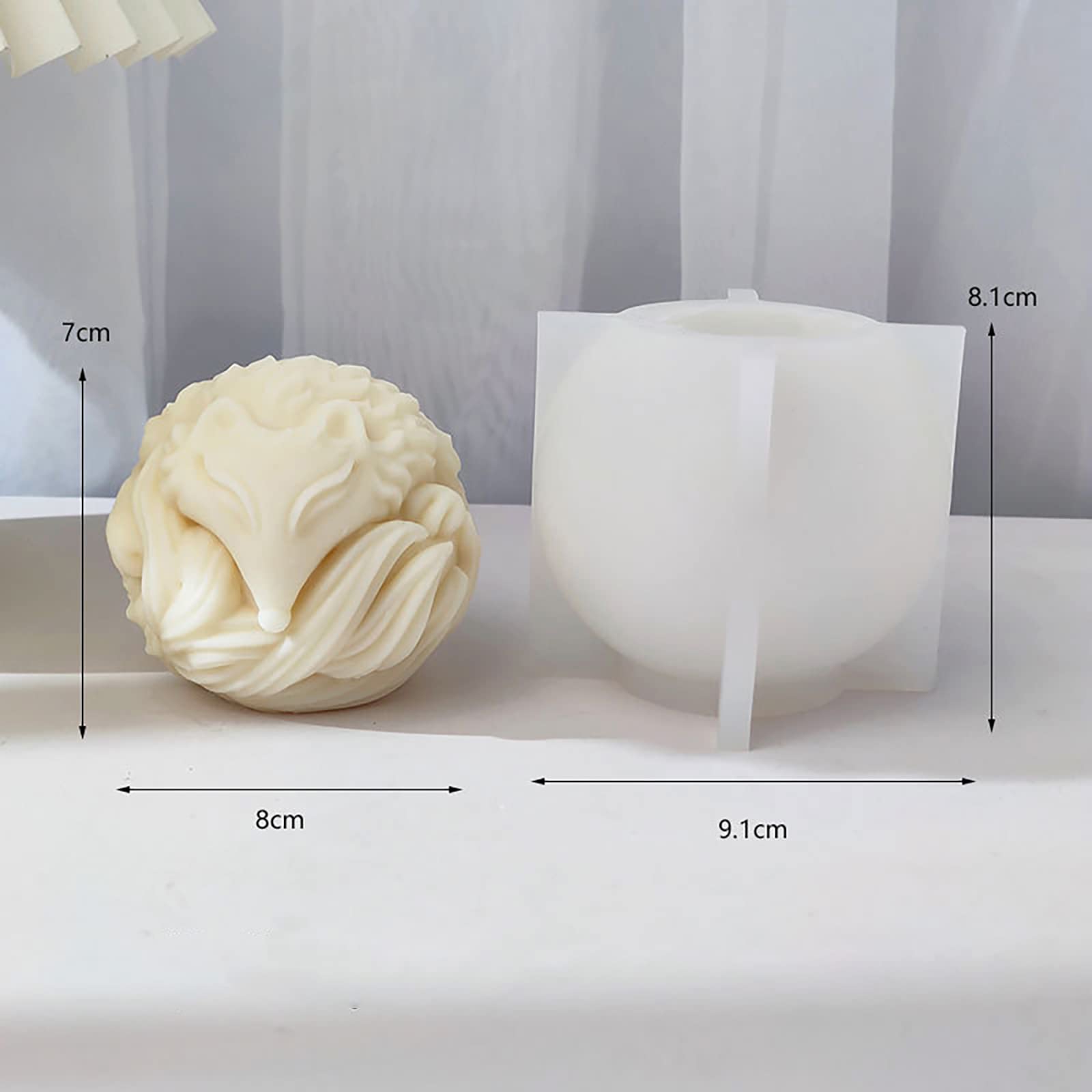 Fox Resin & Silicone Animal Molds - 3D Fox & Candle Molds for Soap & Candle Making - DIY Craft, Home Decor, Gift Making, Bath & Wax Creations