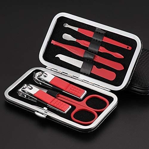 Premium 7-Piece Nail Care Kit - Professional Stainless Steel Nail Clippers, Scissors & Manicure Tools Set for Safe & Precise Grooming - Perfect for Home, Salon & Travel Use