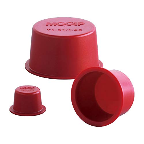 Tapered Plug Caps - LDPE Red MOCAP T.532/.608RD1 (Pack of 900) - Perfect for Plumbing, Automotive, and Industrial Applications