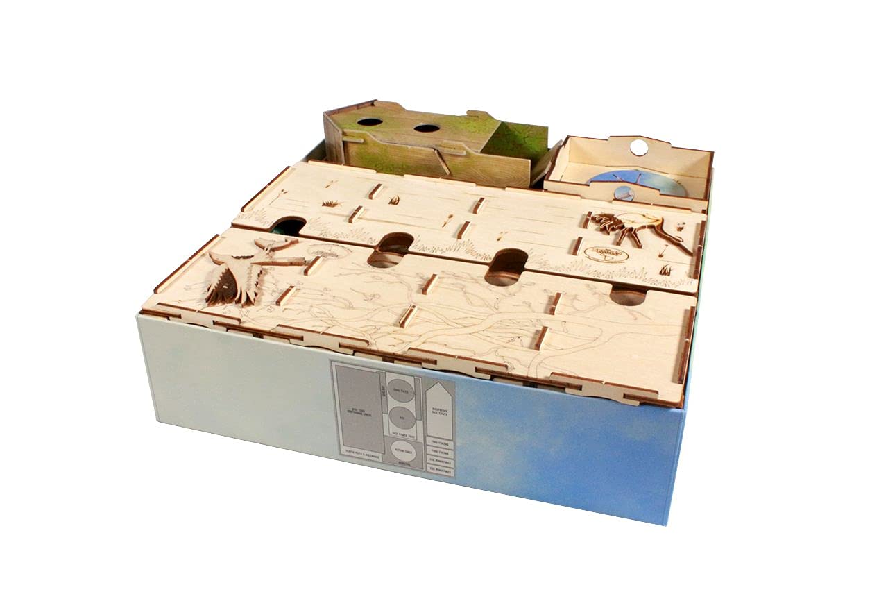 The Broken Token Wingspan Oceania Expansion Organizer - Premium Wooden Game Storage Box with Multiple Trays for Enhanced Gameplay Experience