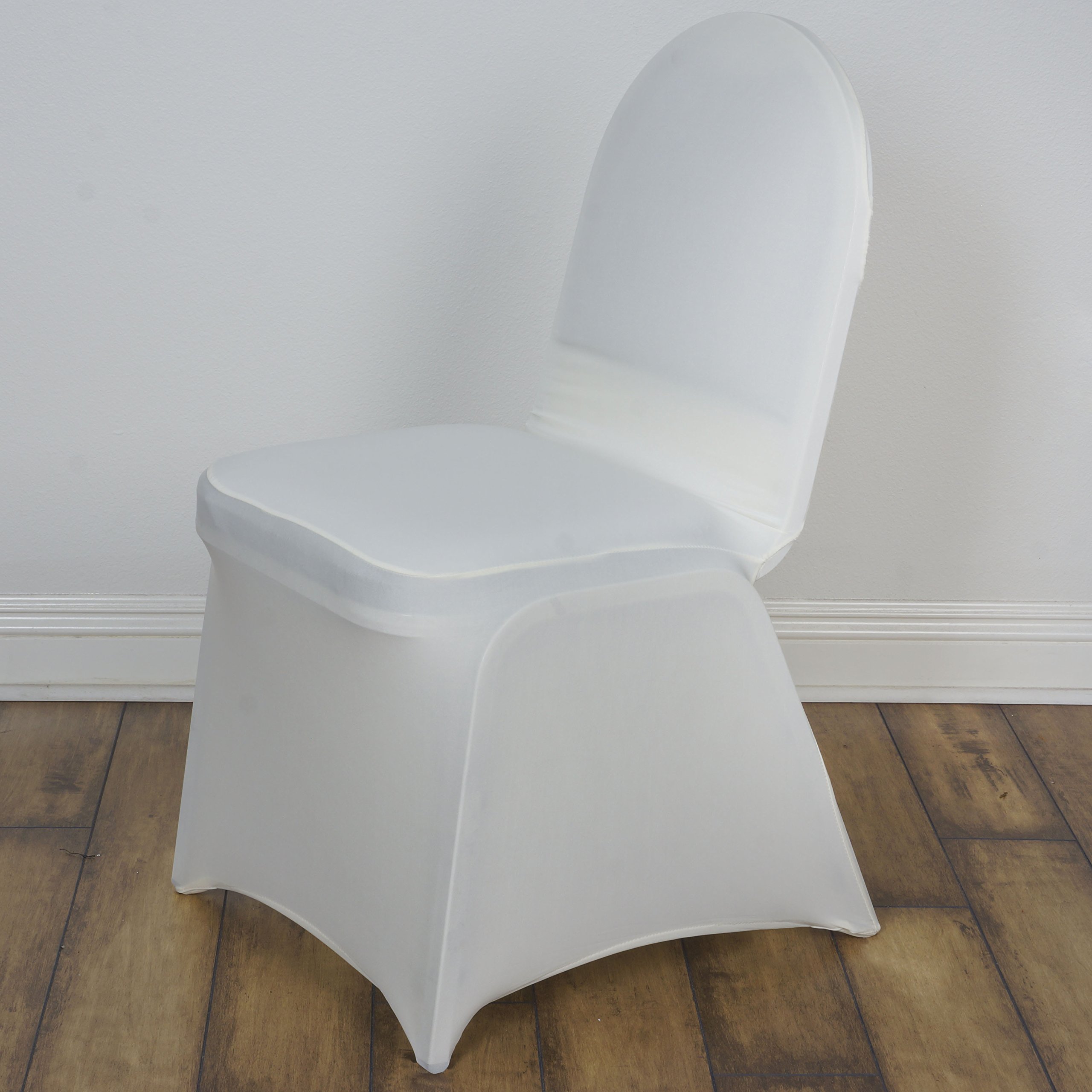 25-Piece Ivory Banquet Chair Covers - Stretchable Spandex Slipcovers with Crisscross Design for Wedding, Party & Home Decor - Perfect for Banquets, Receptions and Special Events
