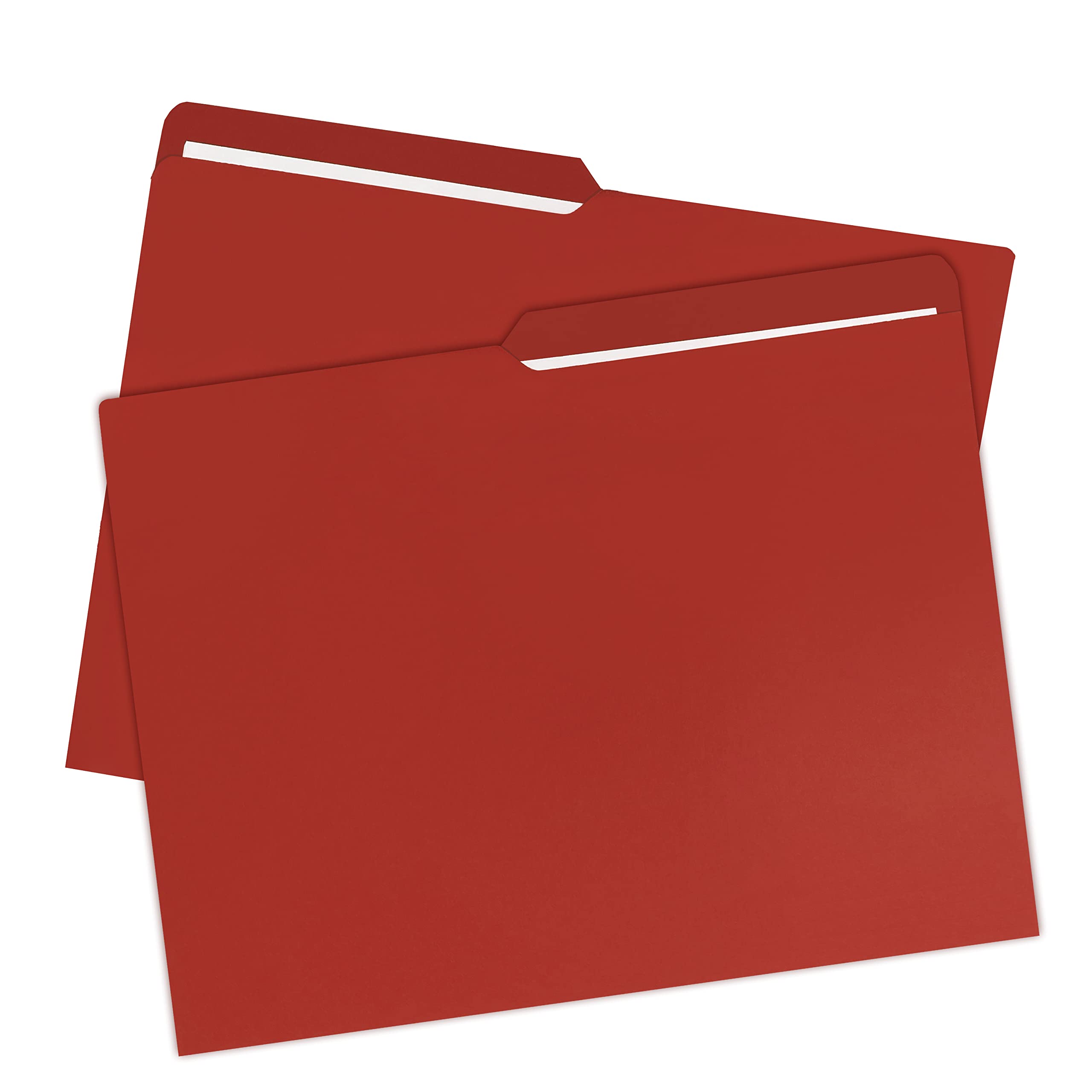 uBoxes Letter Folders - 100 Pack (3 Boxes) - Premium Deep Red Stationery for Mailing, Organizing & Office Use