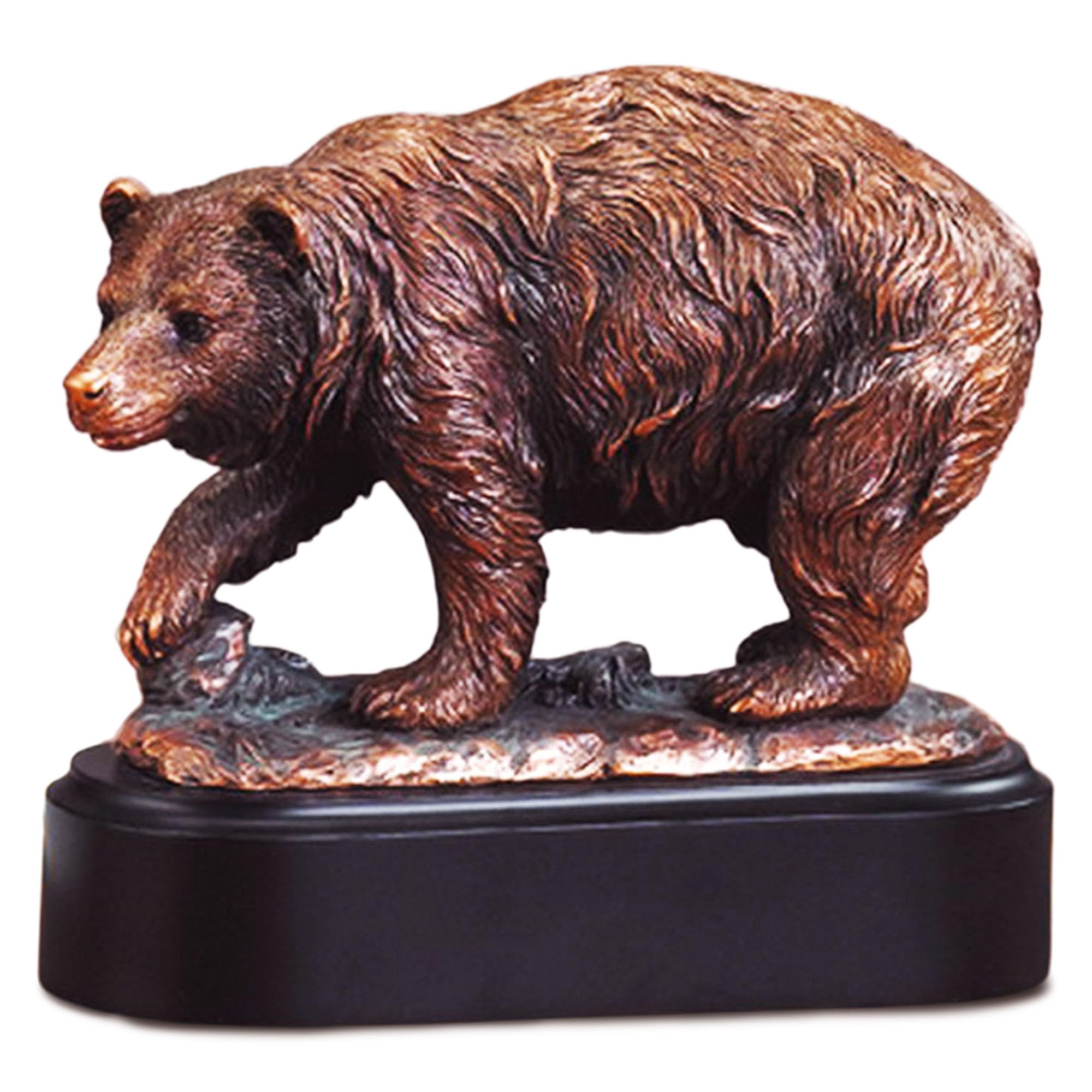 Walking Bear Statue - Handcrafted Bronze Sculpture for Home Decor, Office, or Garden | Wildlife Art & Outdoor Statue