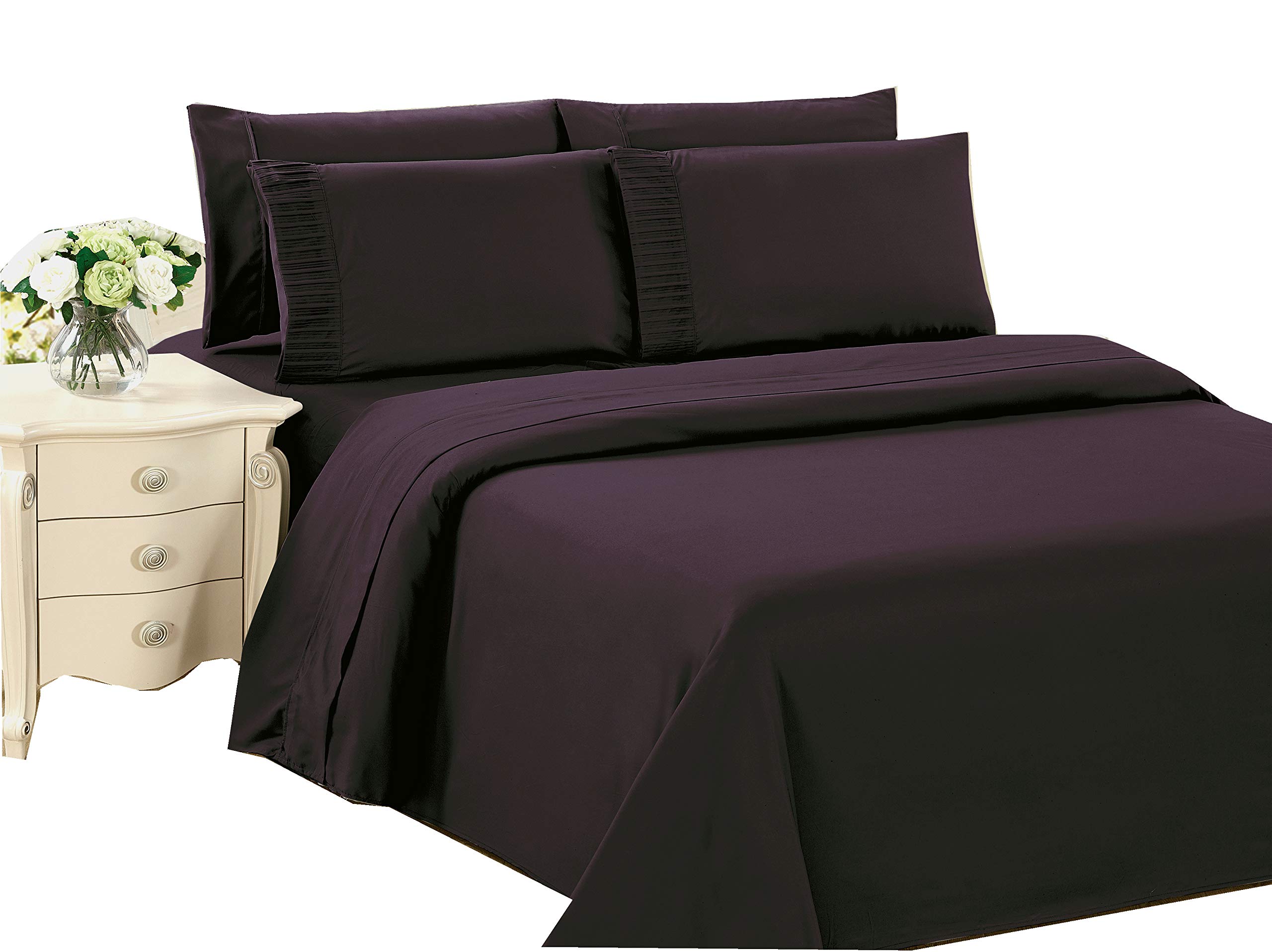 Ultra Soft Bamboo Rayon Duvet Cover Set - 3 Piece King Size with 2 Pillowcases, Silky All-Season Bedding in Burgundy | Perfect for Luxury Bedroom Decor & Cozy Sleep
